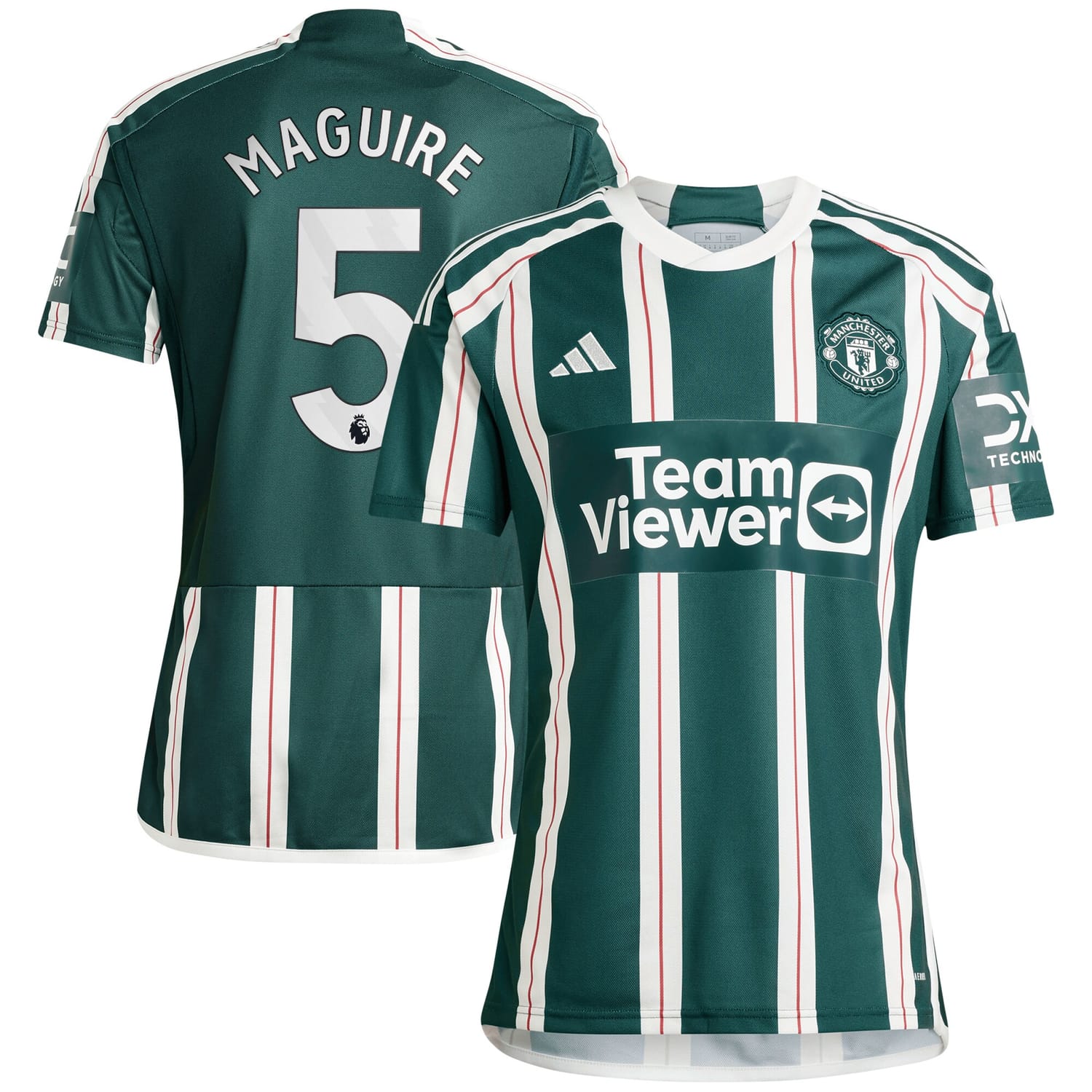 Premier League Manchester United Away Jersey Shirt Green 2023-24 player Harry Maguire printing for Men