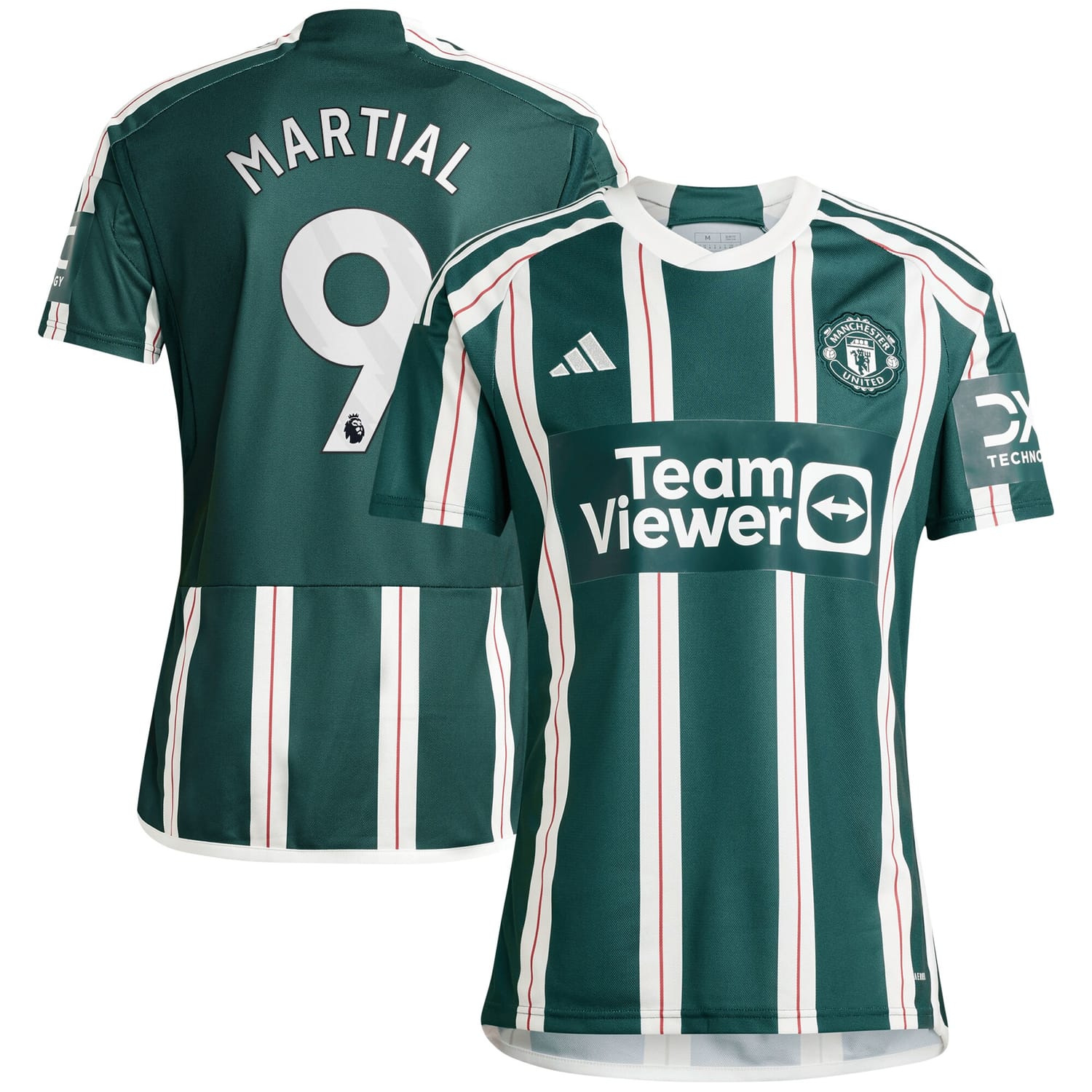 Premier League Manchester United Away Jersey Shirt Green 2023-24 player Anthony Martial printing for Men