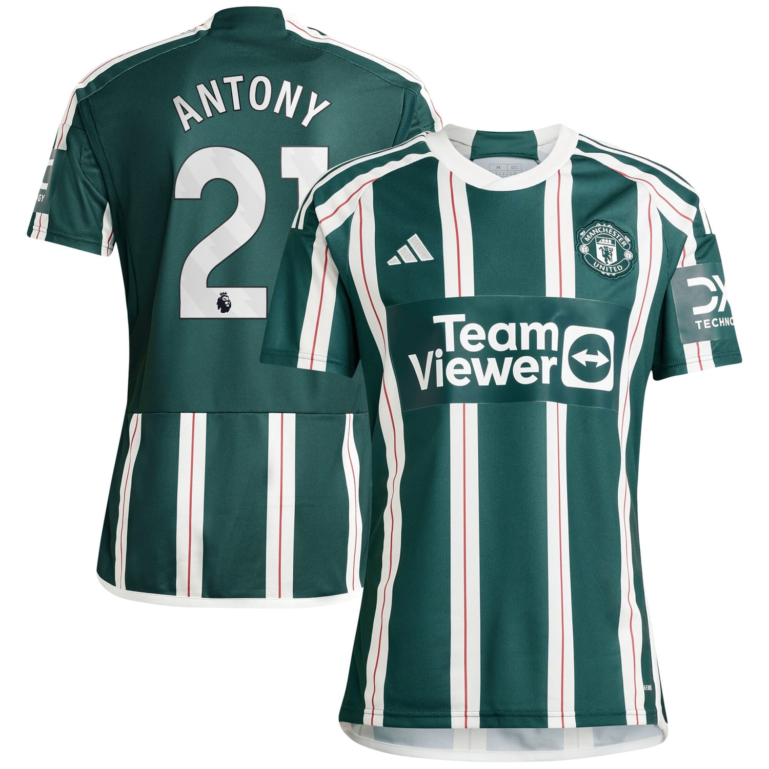 Premier League Manchester United Away Jersey Shirt Green 2023-24 player Antony printing for Men