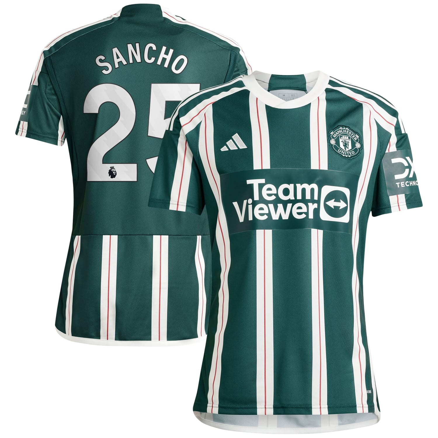 Premier League Manchester United Away Jersey Shirt Green 2023-24 player Jadon Sancho printing for Men