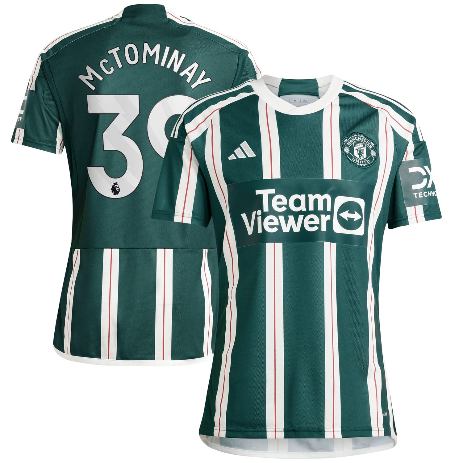 Premier League Manchester United Away Jersey Shirt Green 2023-24 player Scott McTominay printing for Men