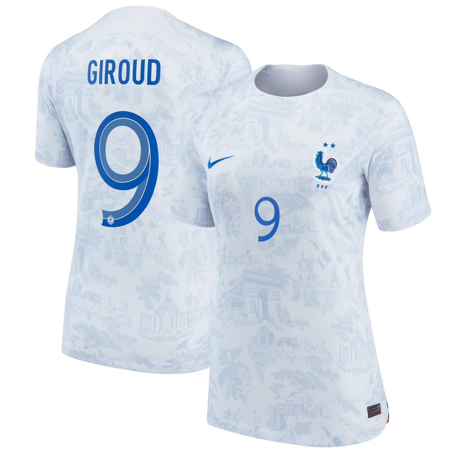France National Team Away Jersey Shirt 2022 player Olivier Giroud printing for Women