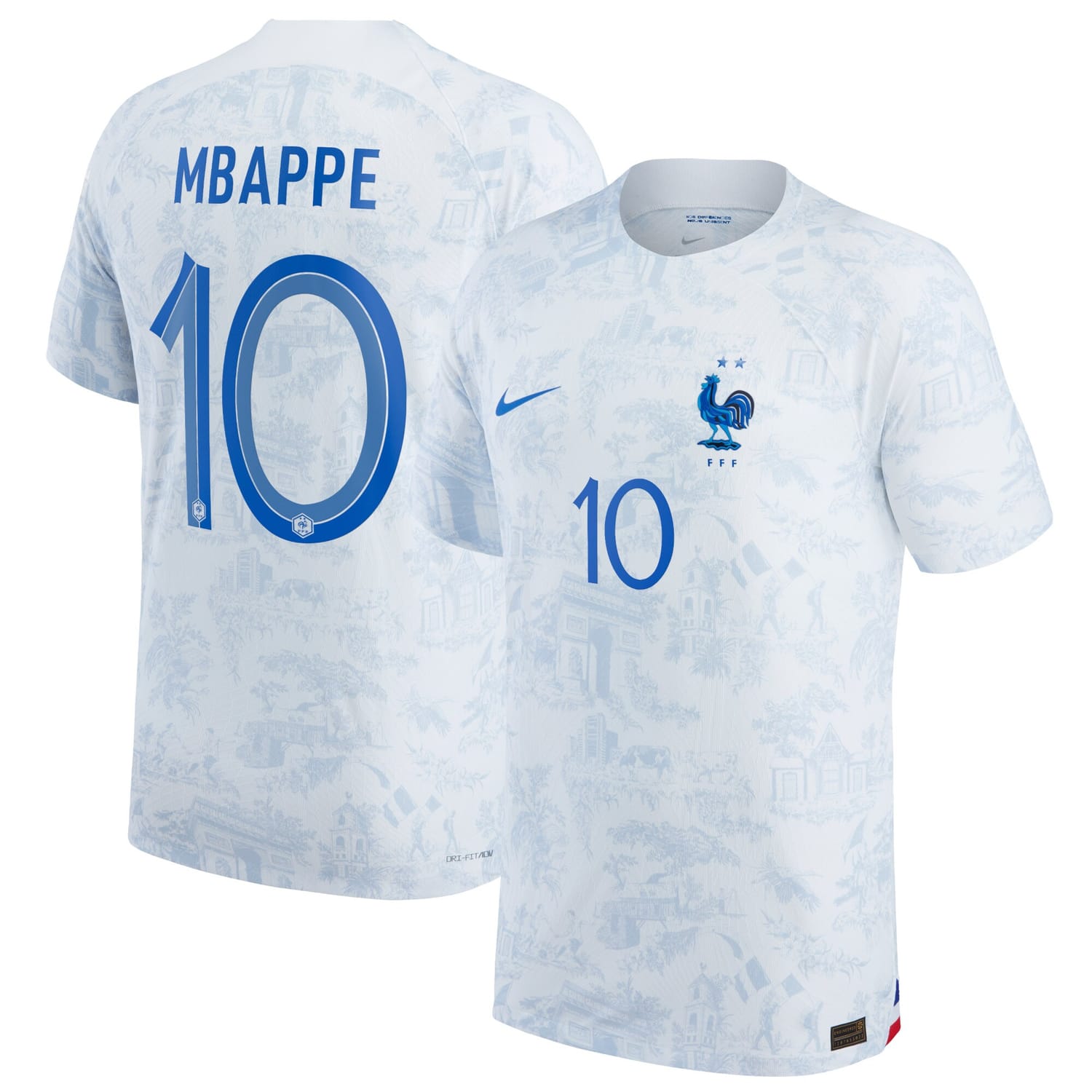 France National Team Away Authentic Jersey Shirt 2022 player Kylian Mbappe printing for Men