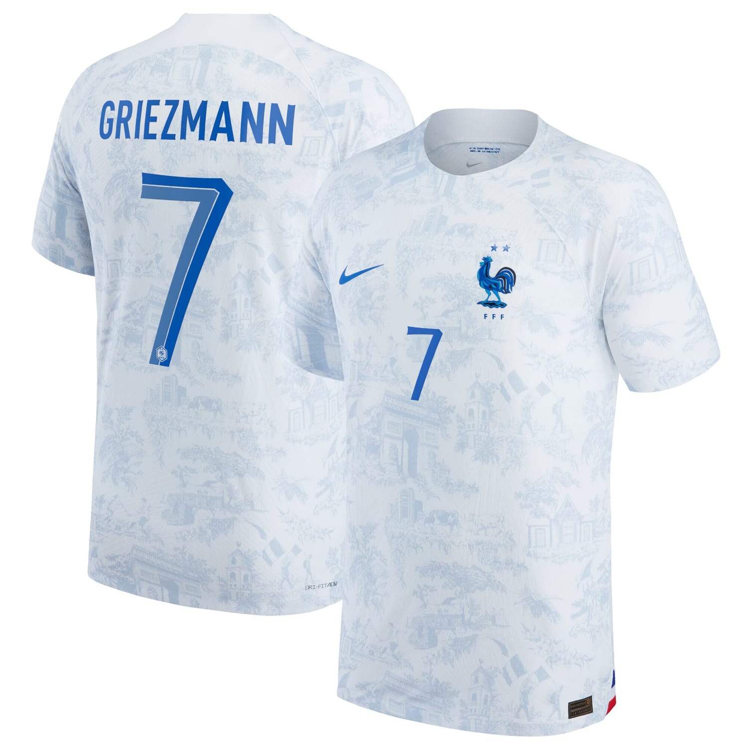 France National Team Away Authentic Jersey Shirt 2022 player Antoine Griezmann printing for Men