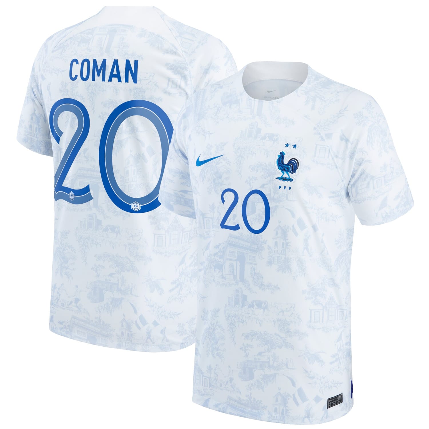 France National Team Away Jersey Shirt 2022 player Kingsley Coman printing for Men