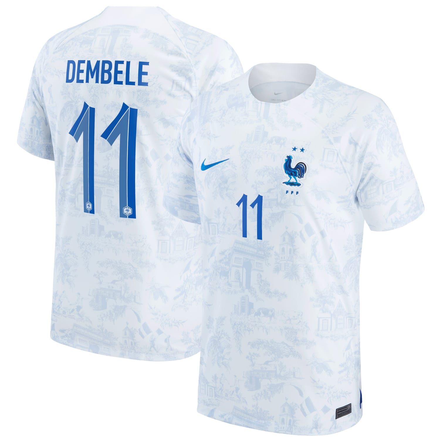 France National Team Away Jersey Shirt 2022 player Ousmane Dembélé printing for Men