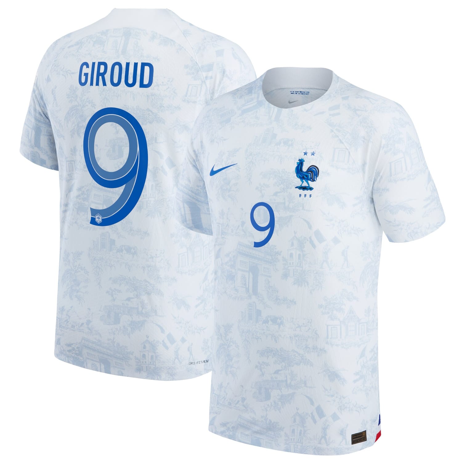 France National Team Away Authentic Jersey Shirt 2022 player Olivier Giroud printing for Men