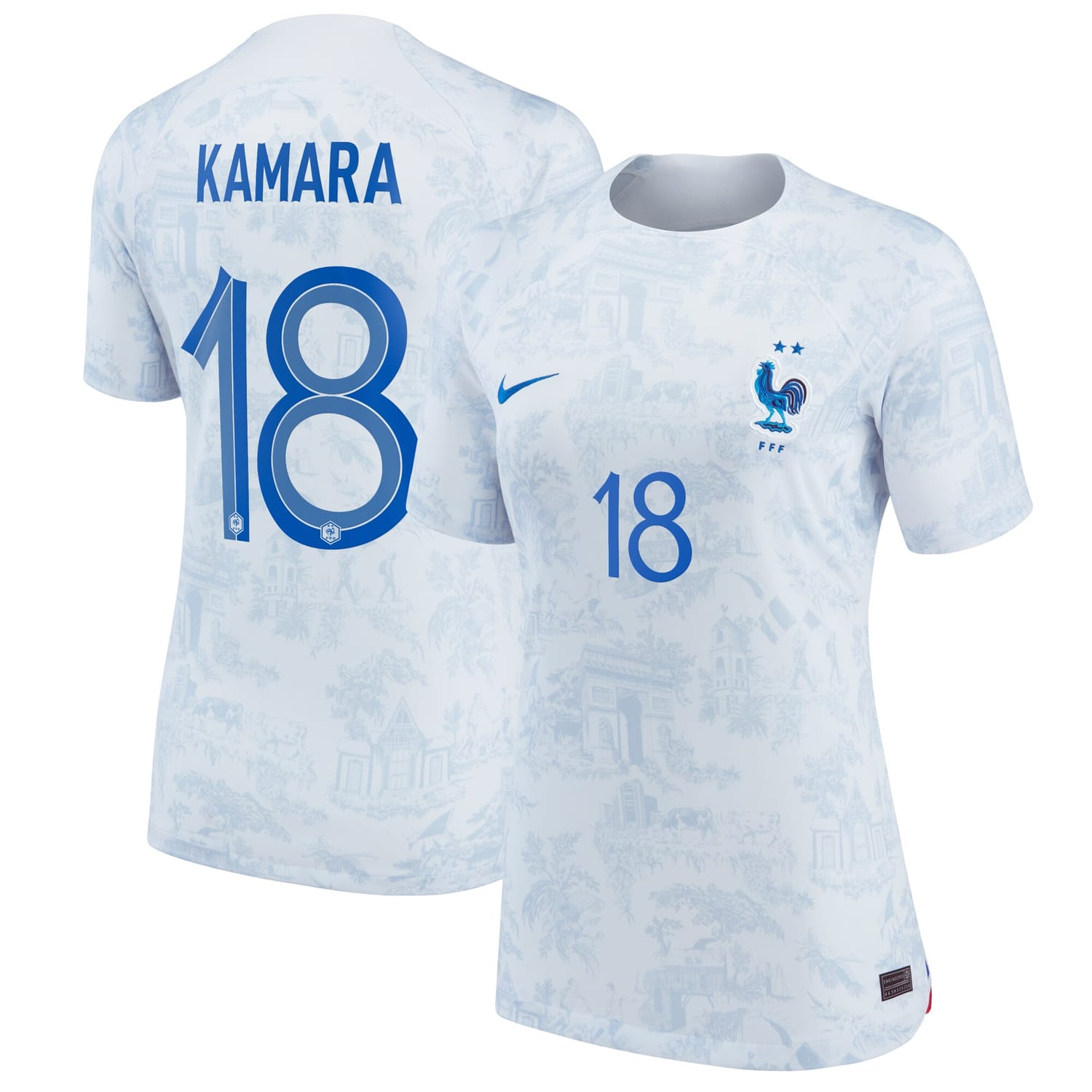 France National Team Away Jersey Shirt 2022 player Boubacar Kamara 18 printing for Women