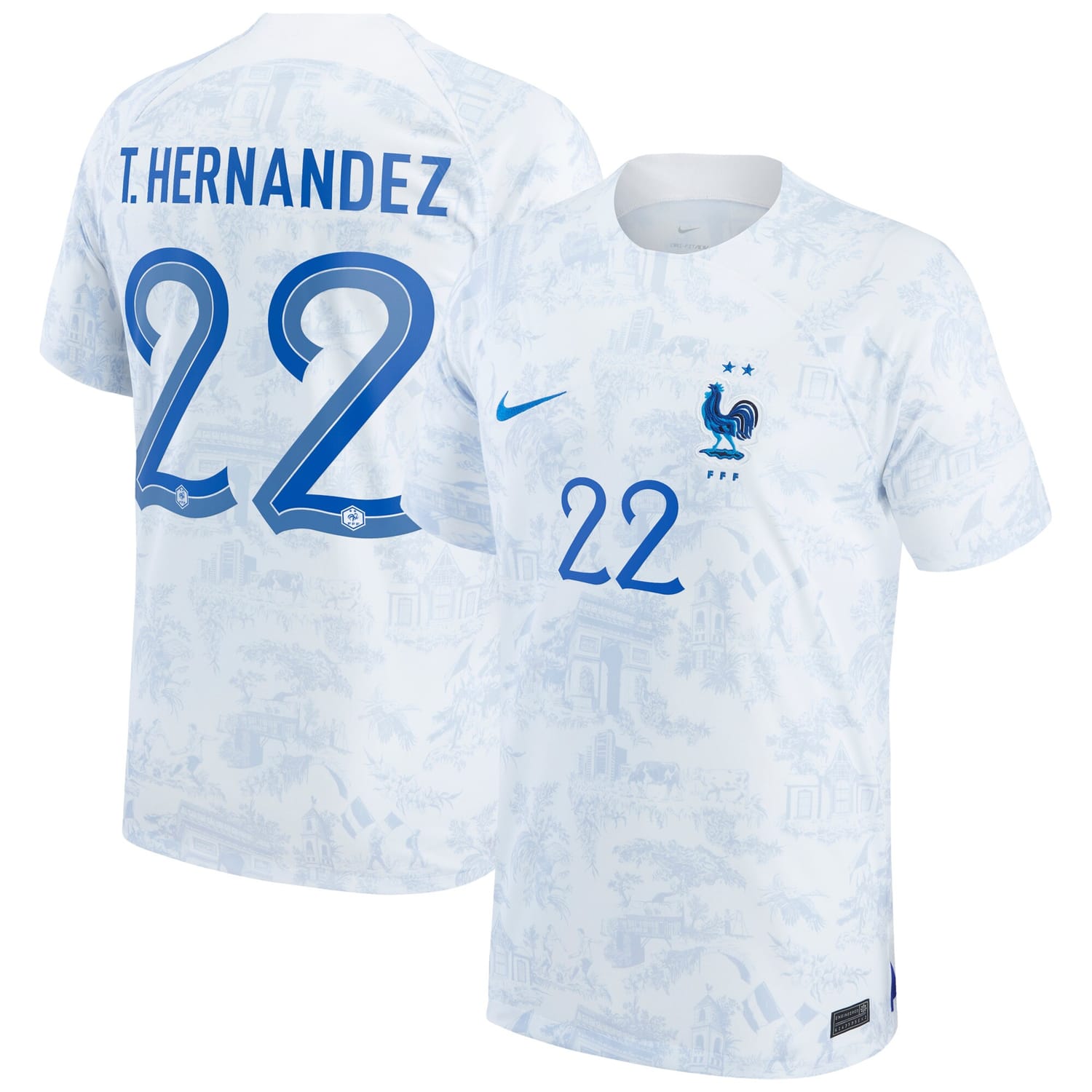 France National Team Away Jersey Shirt 2022 player Theo Hernandez printing for Men