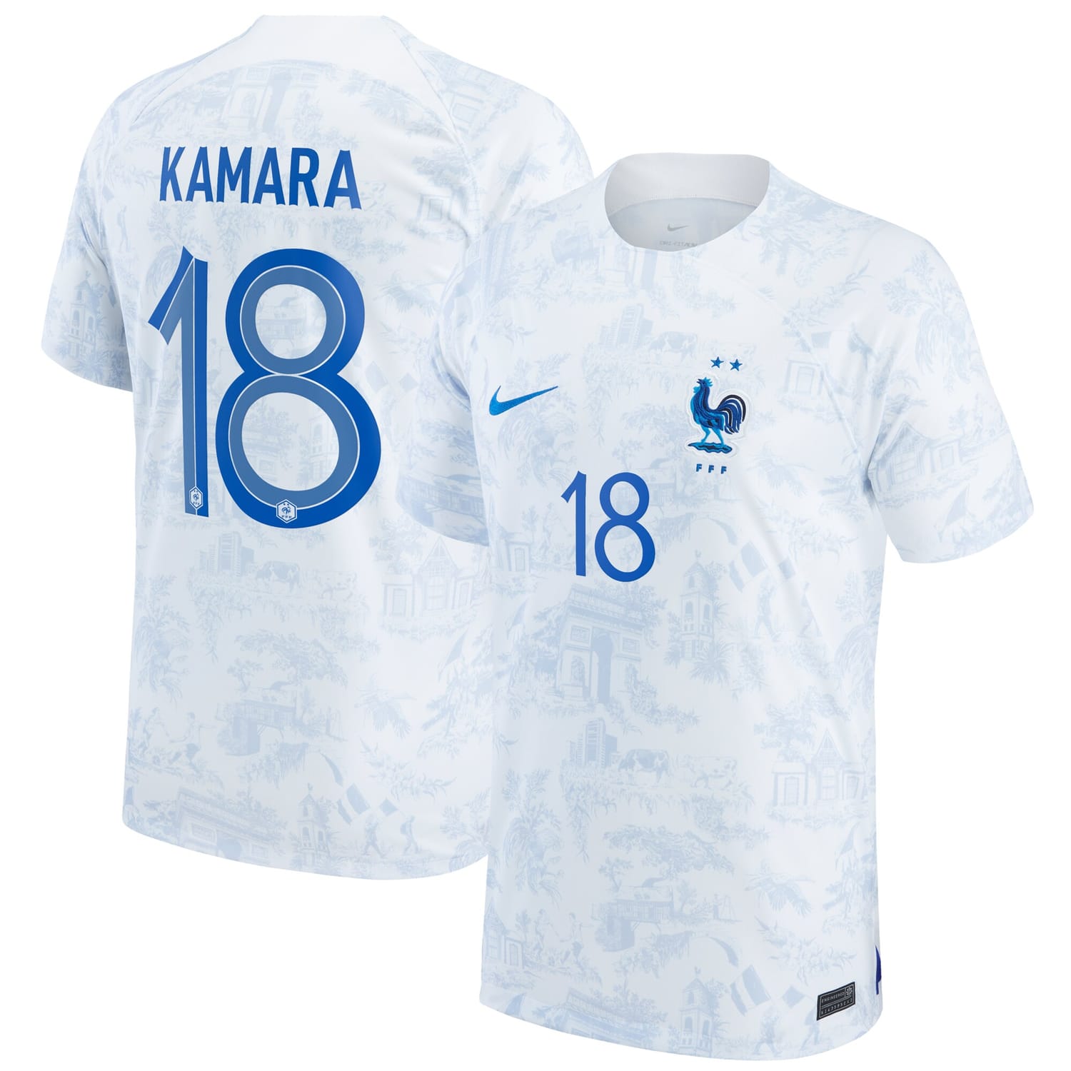 France National Team Away Jersey Shirt 2022 player Boubacar Kamara 18 printing for Men