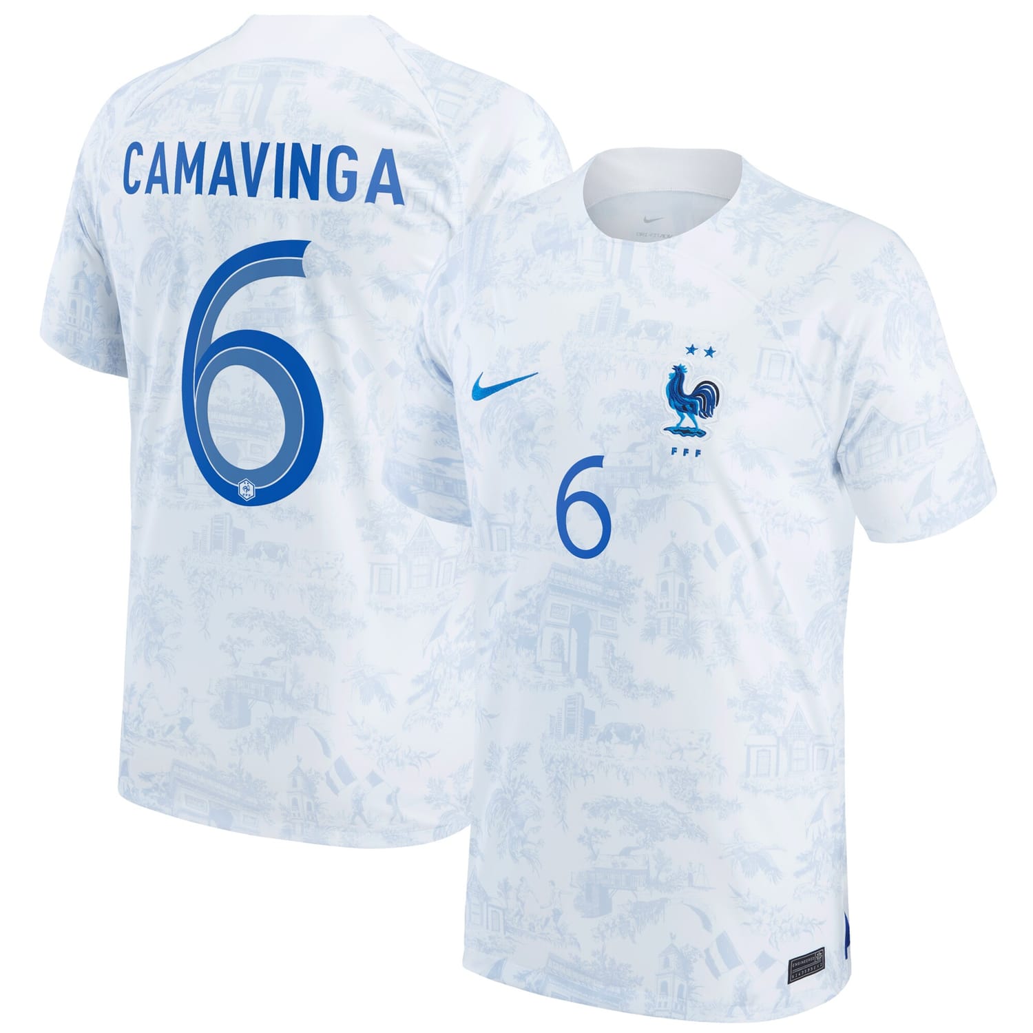 France National Team Away Jersey Shirt 2022 player Eduardo Camavinga 6 printing for Men