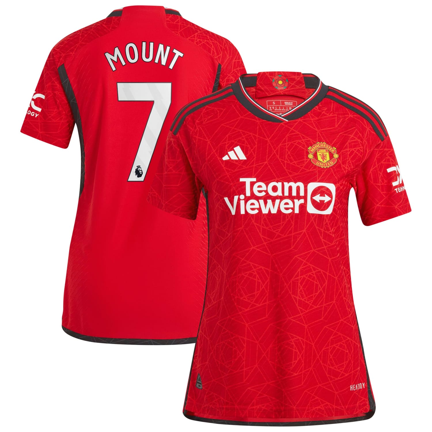 Premier League Manchester United Home Authentic Jersey Shirt 2023-24 player Mason Mount 7 printing for Women