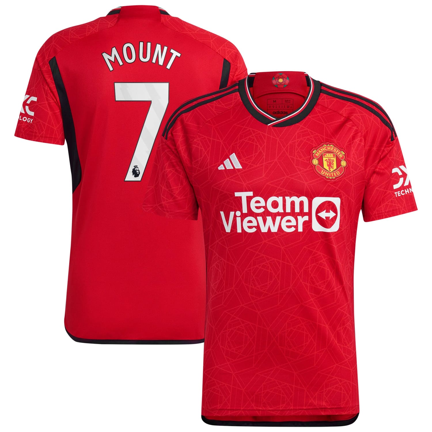 Premier League Manchester United Home Jersey Shirt 2023-24 player Mason Mount 7 printing for Men