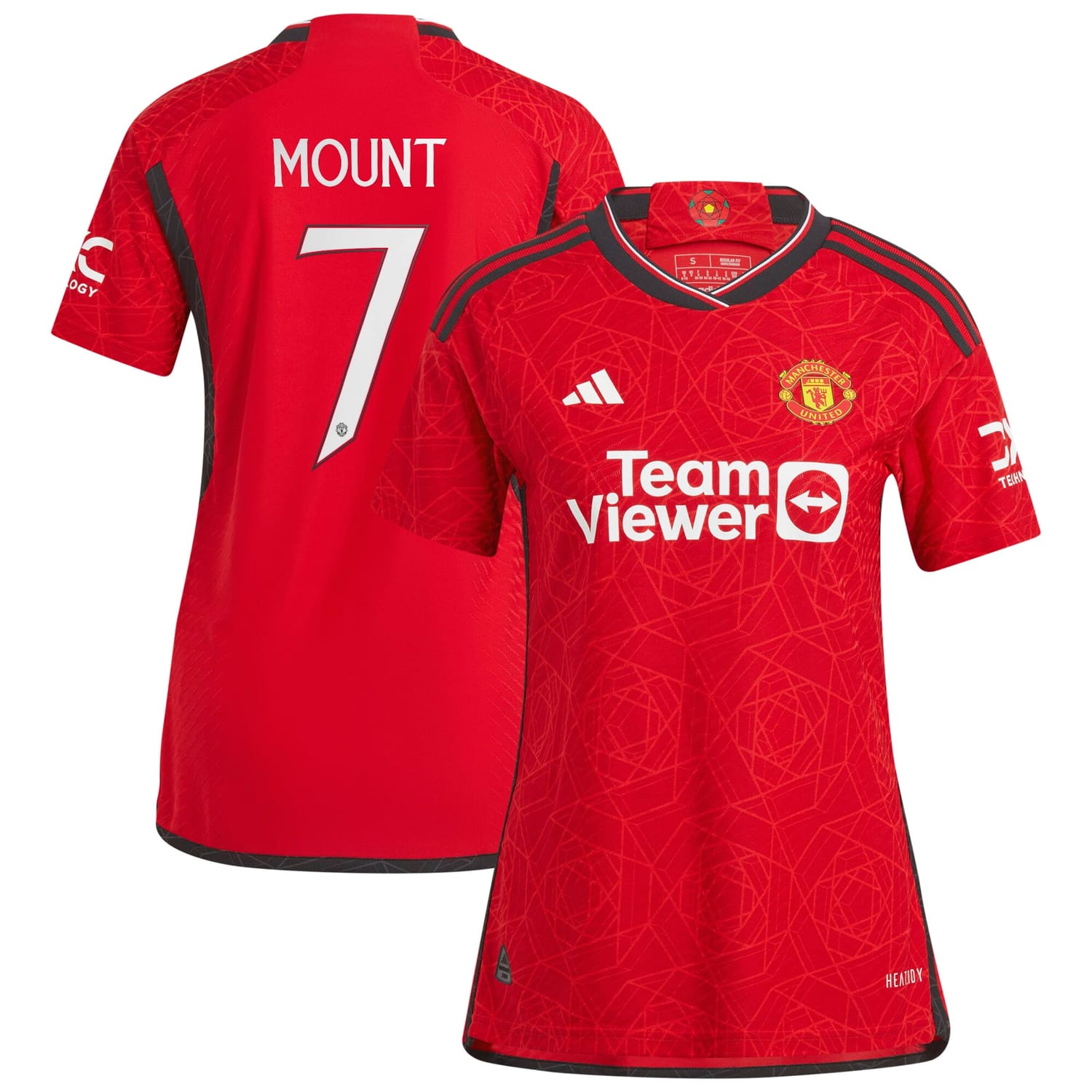 Premier League Manchester United Home Cup Authentic Jersey Shirt 2023-24 player Mason Mount 7 printing for Women