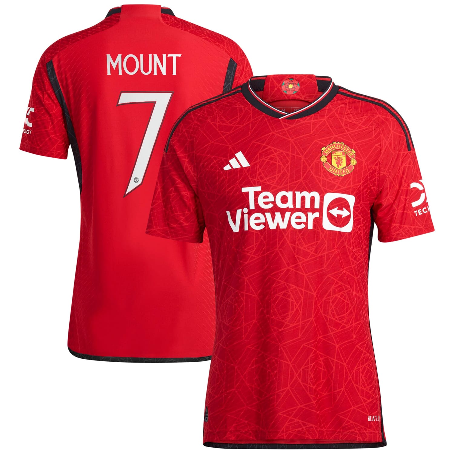 Premier League Manchester United Home Cup Authentic Jersey Shirt 2023-24 player Mason Mount 7 printing for Men