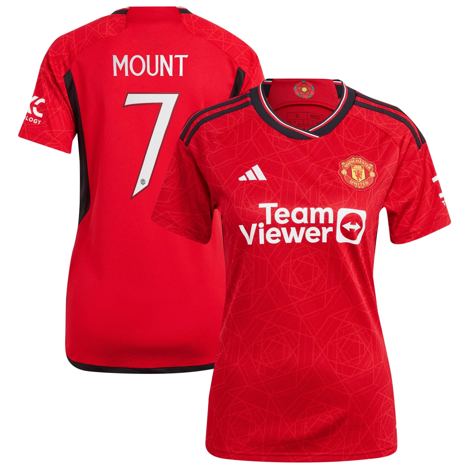 Premier League Manchester United Home Cup Jersey Shirt 2023-24 player Mason Mount 7 printing for Women