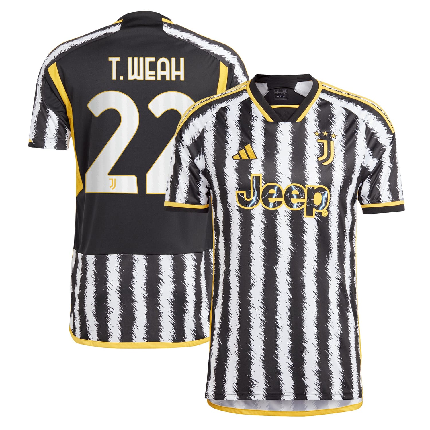 Serie A Juventus Home Jersey Shirt Black 2023-24 player Timothy Weah printing for Men
