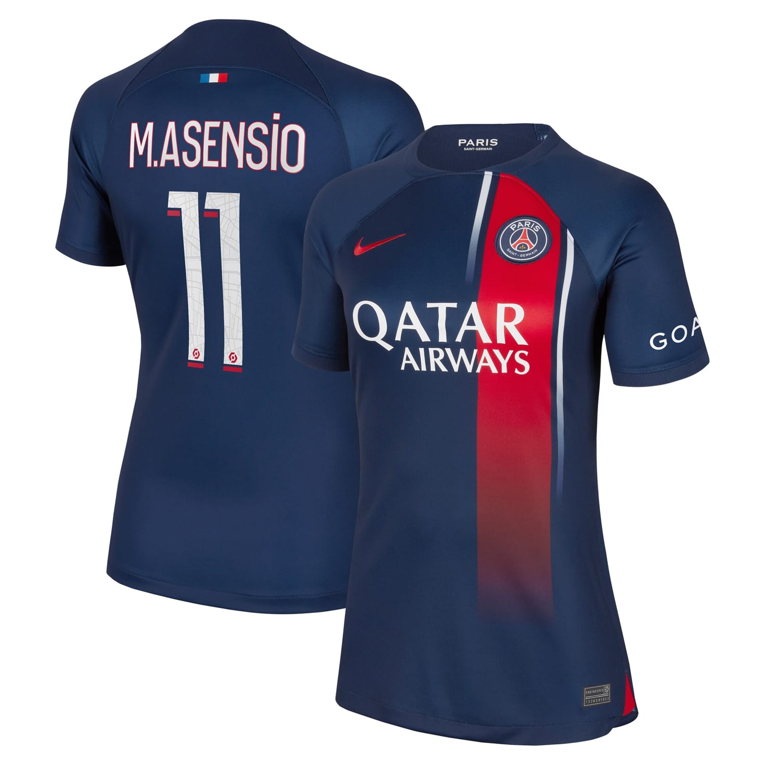Ligue 1 Paris Saint-Germain Home Jersey Shirt 2023-24 player Marco Asensio 11 printing for Women