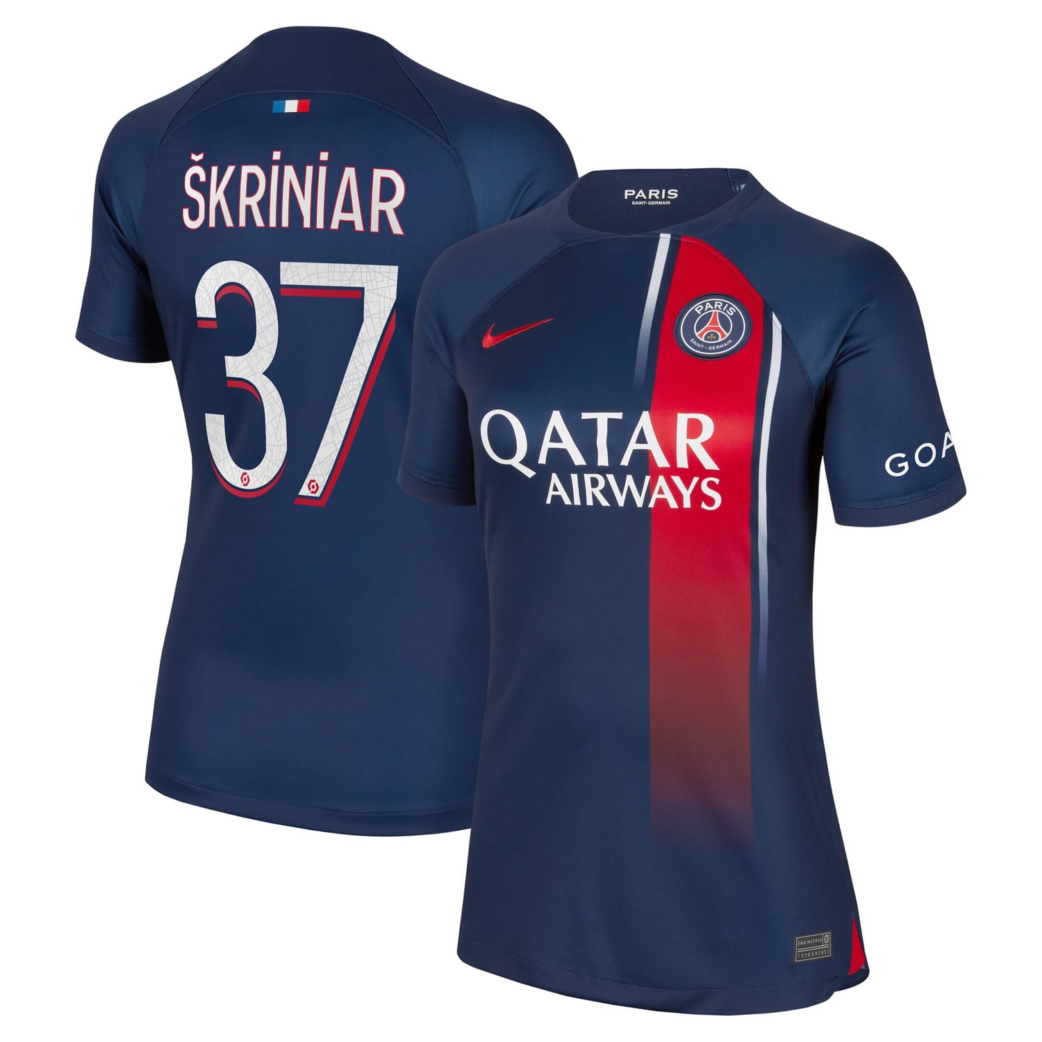 Ligue 1 Paris Saint-Germain Home Jersey Shirt 2023-24 player Milan Škriniar 37 printing for Women