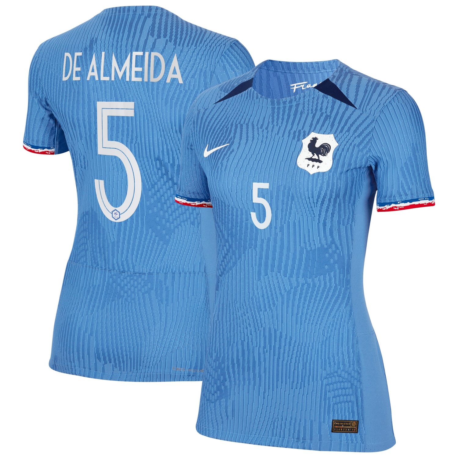France National Team Home Authentic Jersey Shirt 2023-24 player Elisa De Almeida 5 printing for Women