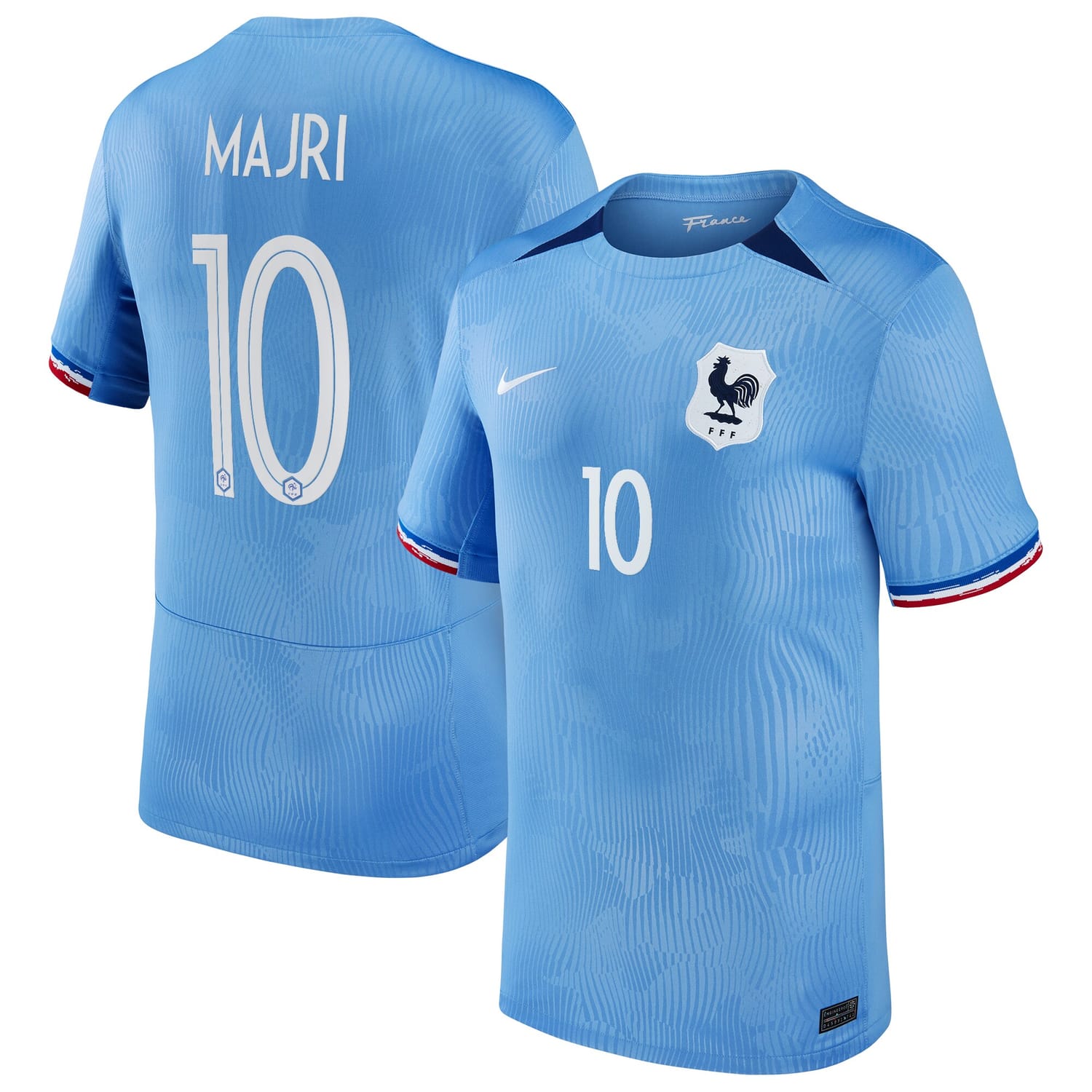 France National Team Home Jersey Shirt 2023-24 player Amel Majri 10 printing for Men