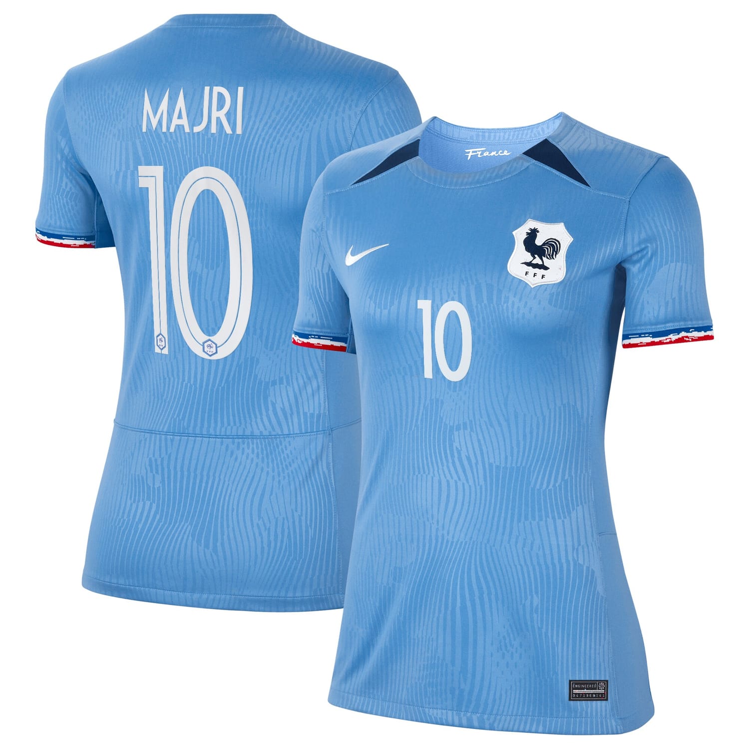 France National Team Home Jersey Shirt 2023-24 player Amel Majri 10 printing for Women