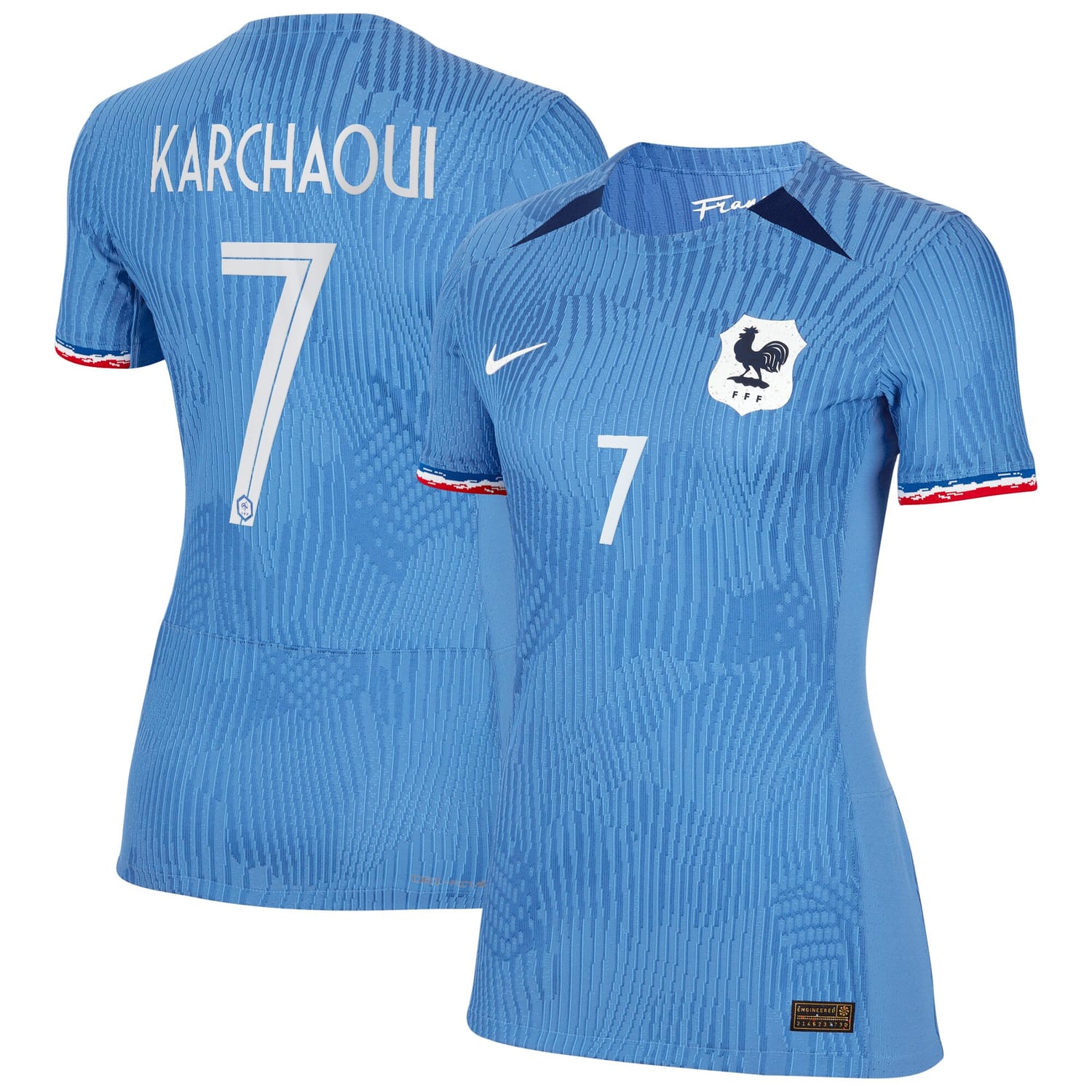 France National Team Home Authentic Jersey Shirt 2023-24 player Sakina Karchaoui 7 printing for Women