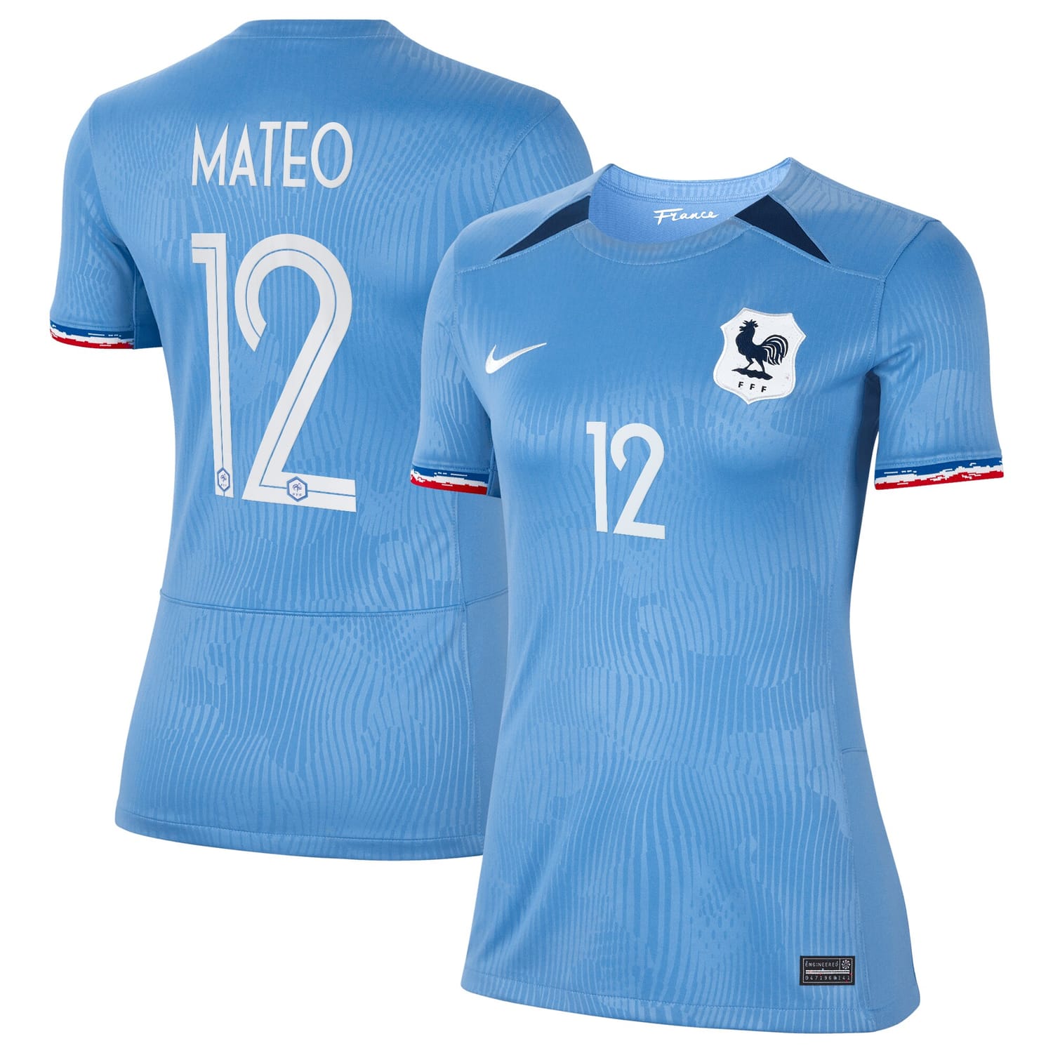 France National Team Home Jersey Shirt 2023-24 player Clara Matéo 12 printing for Women