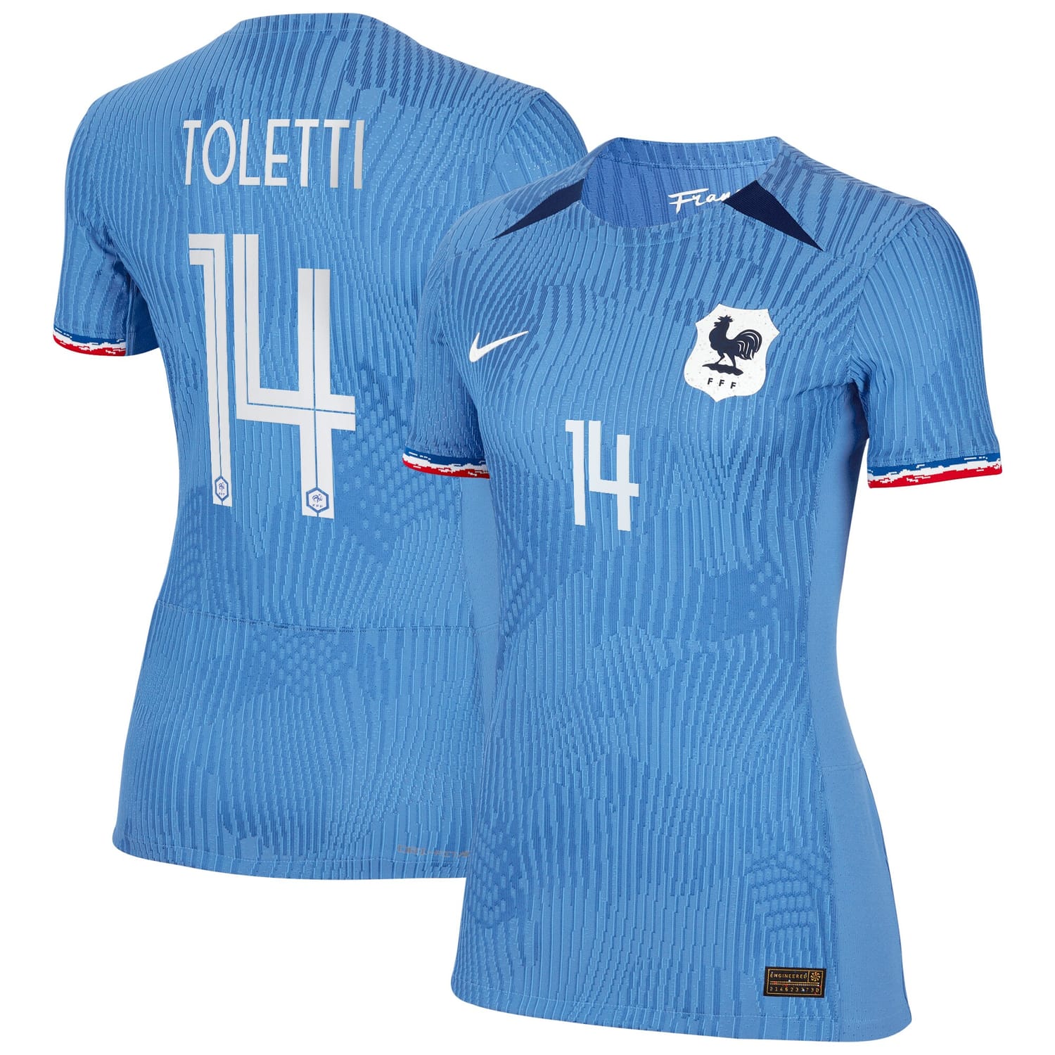 France National Team Home Authentic Jersey Shirt 2023-24 player Sandie Toletti 14 printing for Women