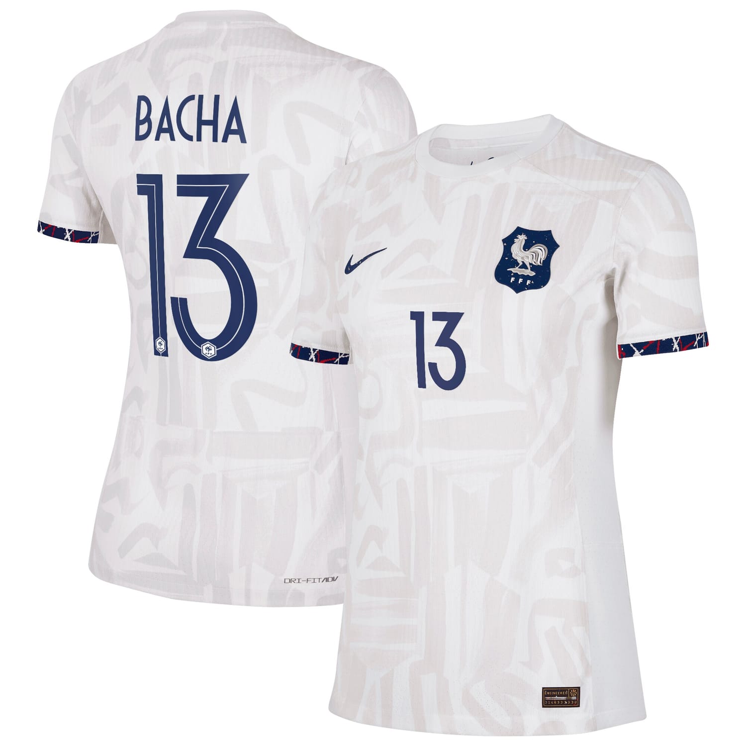 France National Team Away Authentic Jersey Shirt 2023-24 player Selma Bacha 13 printing for Women