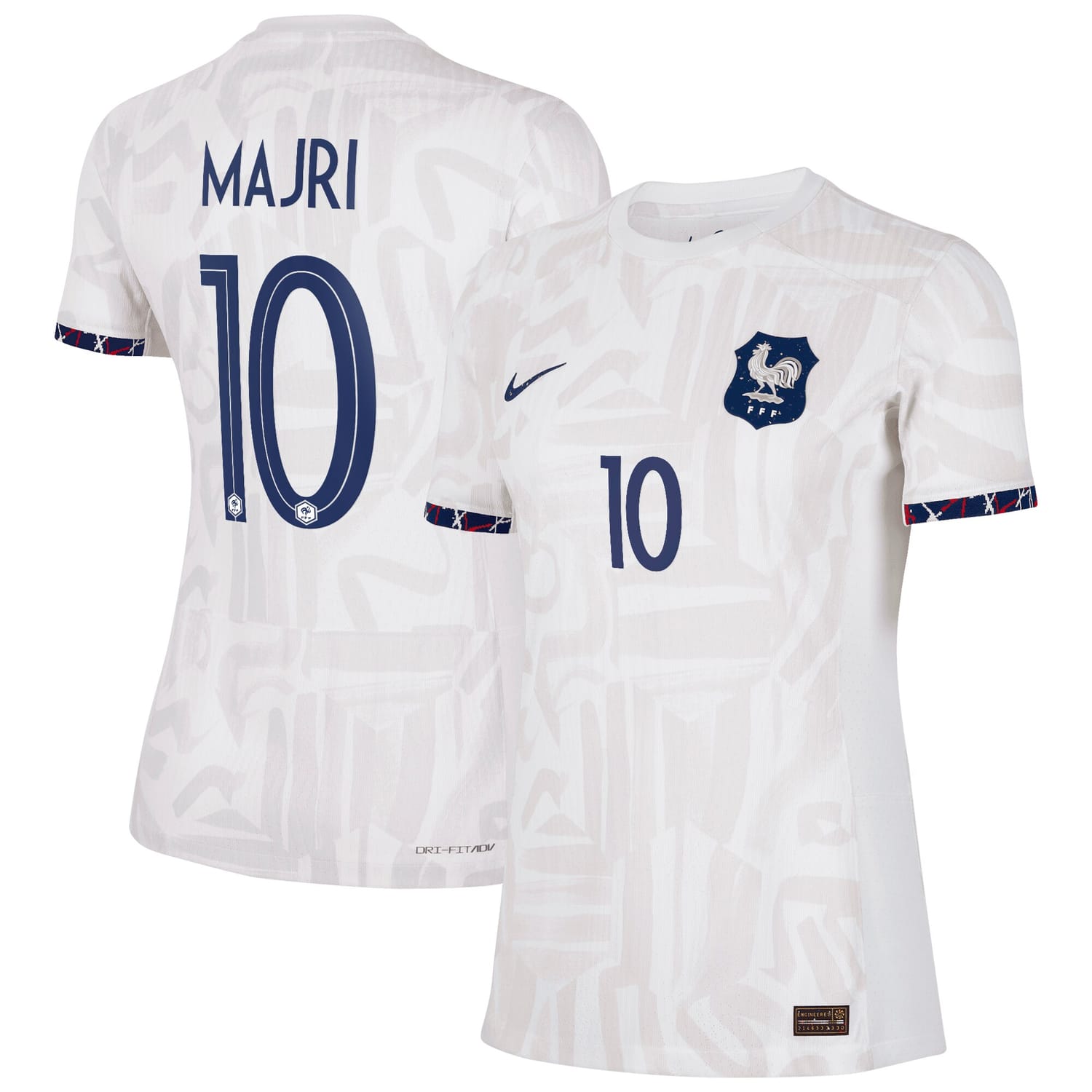 France National Team Away Authentic Jersey Shirt 2023-24 player Amel Majri 10 printing for Women