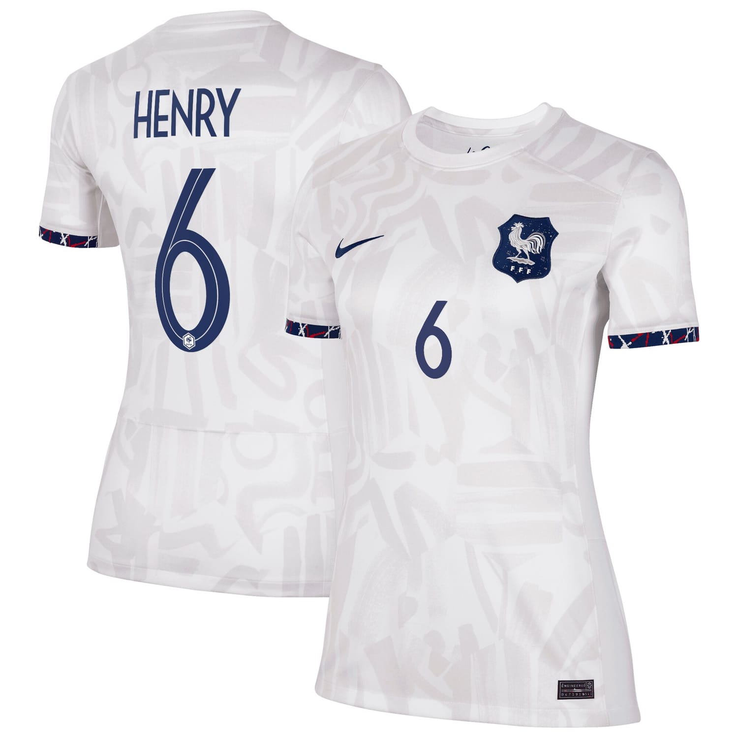 France National Team Away Jersey Shirt 2023-24 player Amandine Henry 6 printing for Women