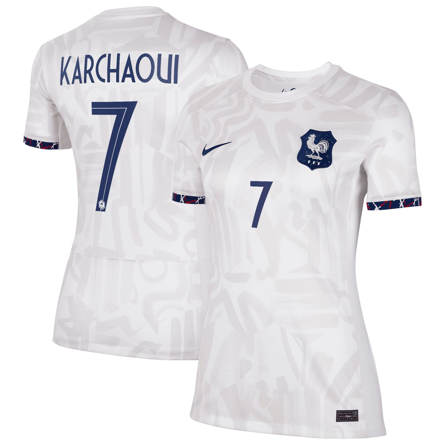 France National Team Away Jersey Shirt 2023-24 player Sakina Karchaoui 7 printing for Women