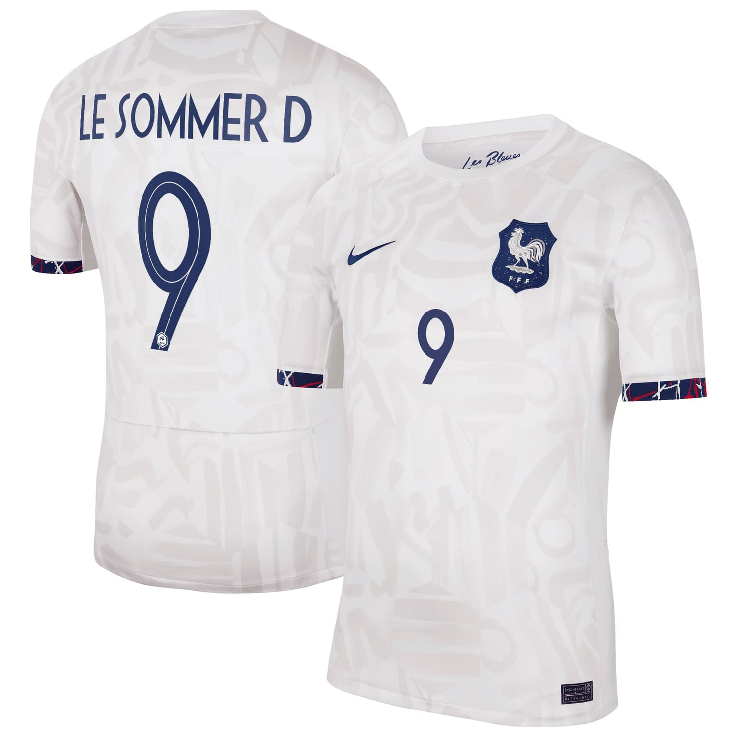 France National Team Away Jersey Shirt 2023-24 player Eugénie Le Sommer 9 printing for Men