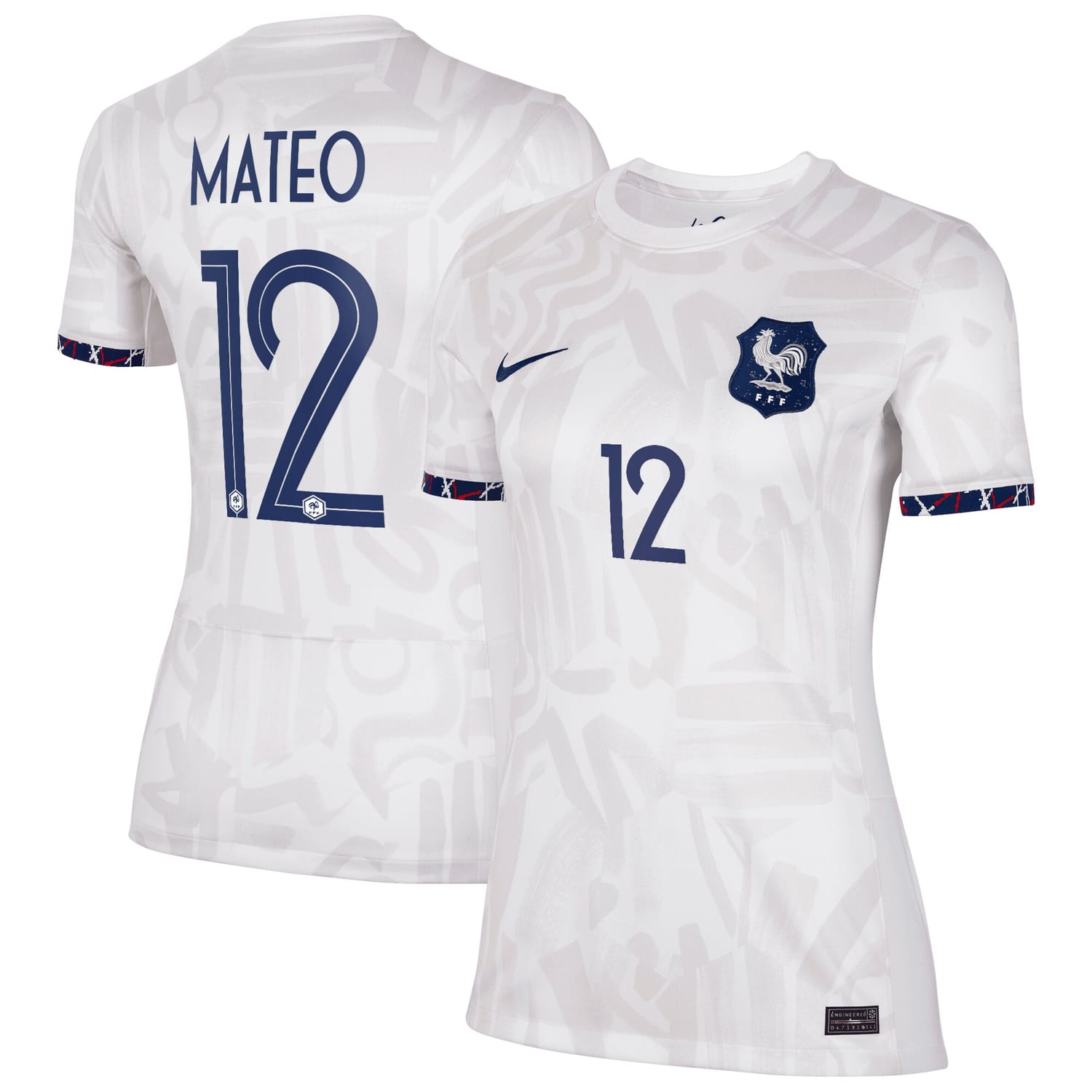 France National Team Away Jersey Shirt 2023-24 player Clara Matéo 12 printing for Women