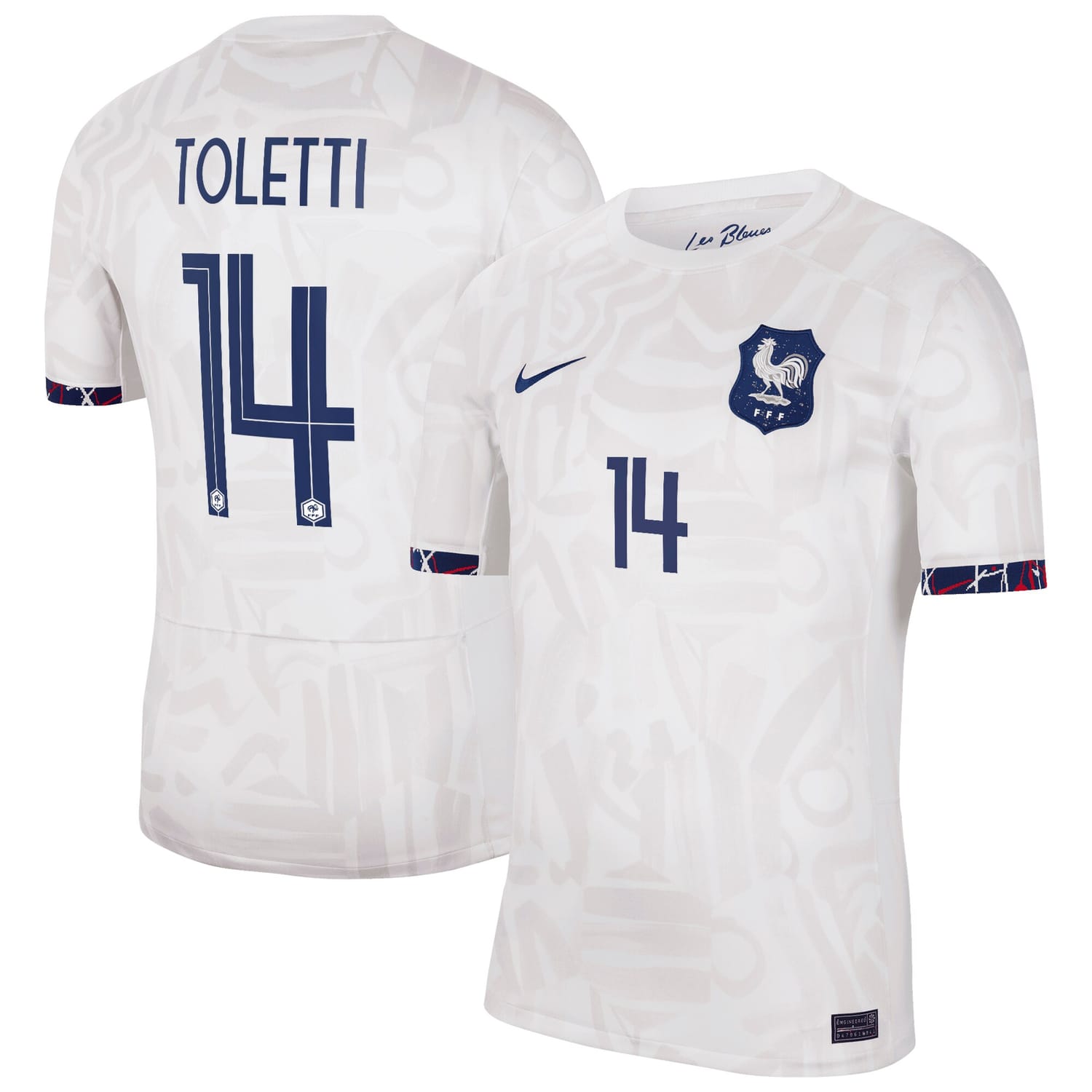 France National Team Away Jersey Shirt 2023-24 player Sandie Toletti 14 printing for Men