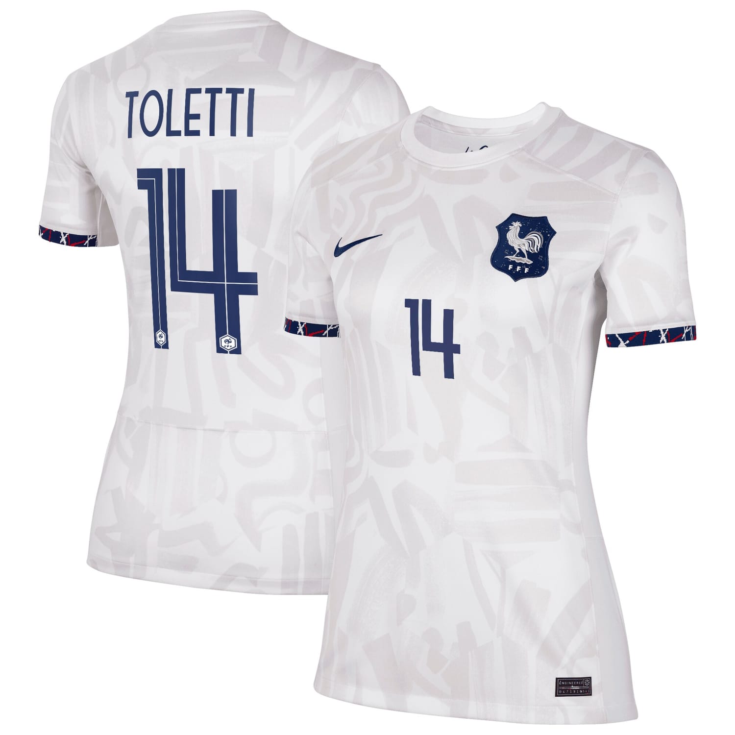 France National Team Away Jersey Shirt 2023-24 player Sandie Toletti 14 printing for Women