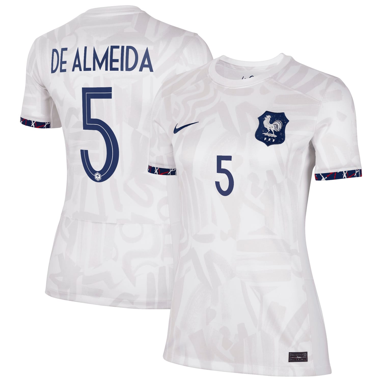 France National Team Away Jersey Shirt 2023-24 player Elisa De Almeida 5 printing for Women