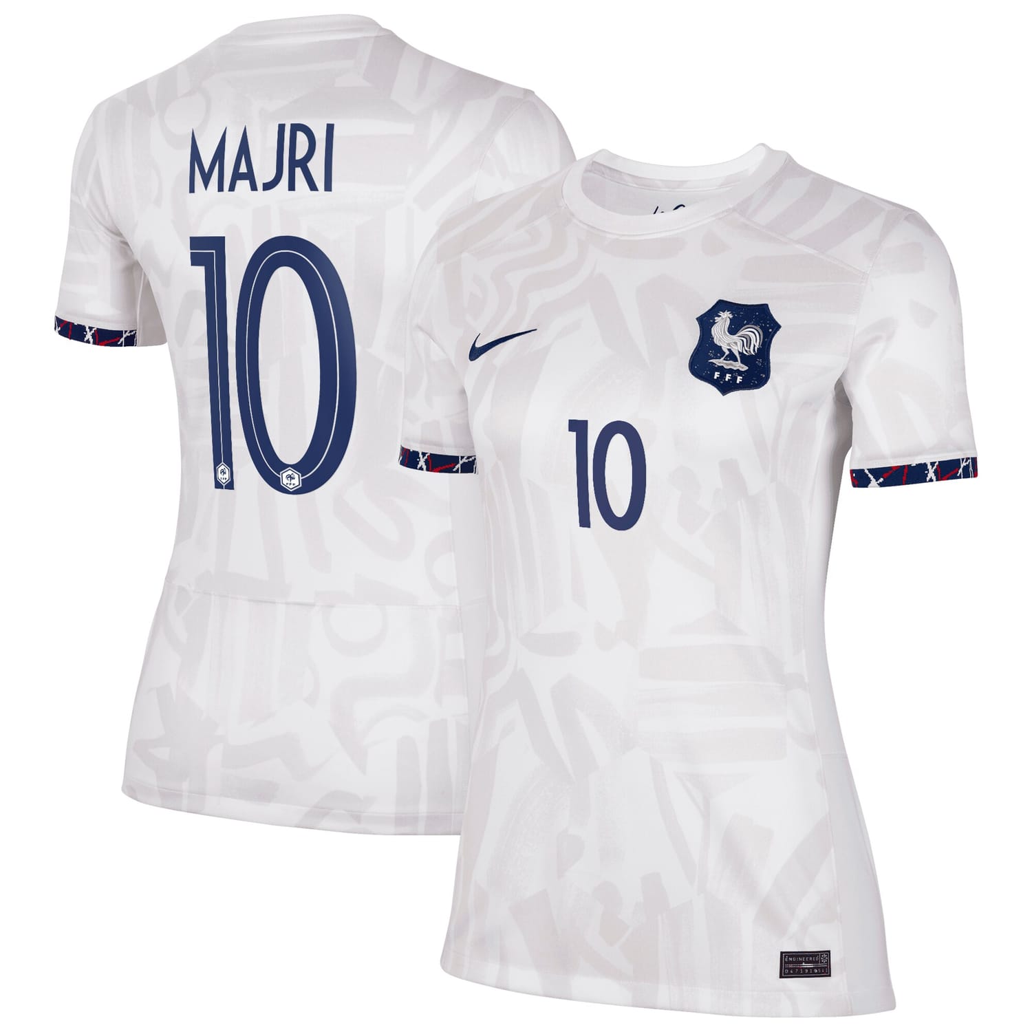 France National Team Away Jersey Shirt 2023-24 player Amel Majri 10 printing for Women