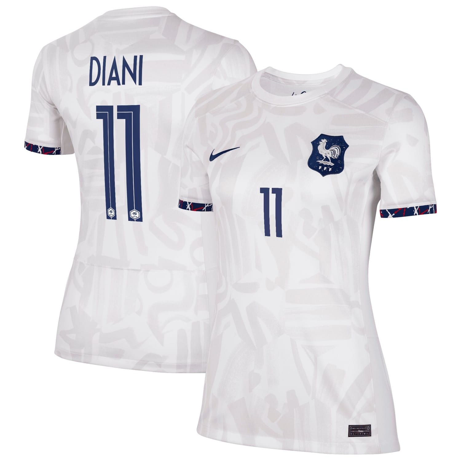 France National Team Away Jersey Shirt 2023-24 player Kadidiatou Diani 11 printing for Women