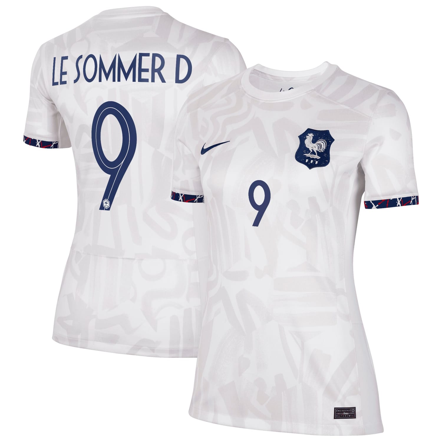 France National Team Away Jersey Shirt 2023-24 player Eugénie Le Sommer 9 printing for Women