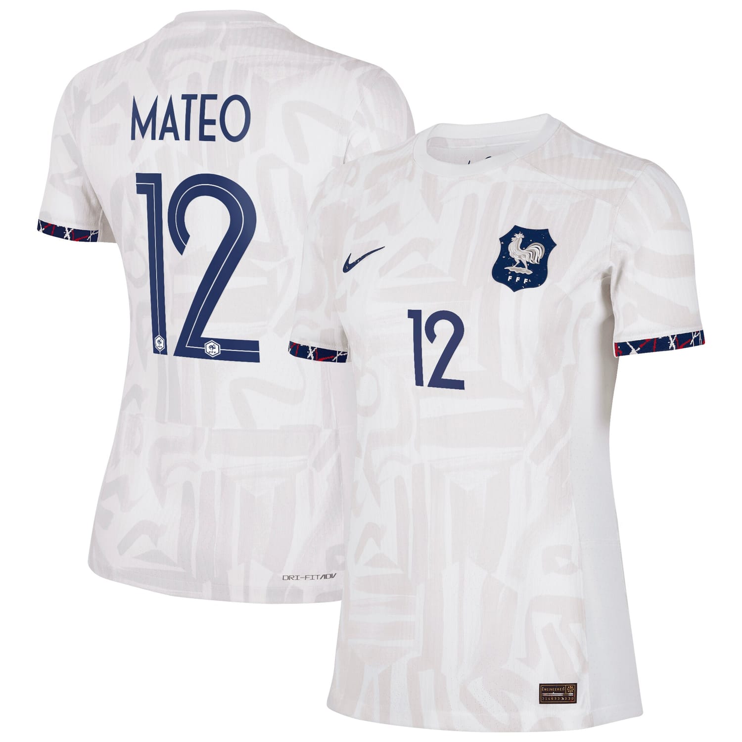 France National Team Away Authentic Jersey Shirt 2023-24 player Clara Matéo 12 printing for Women