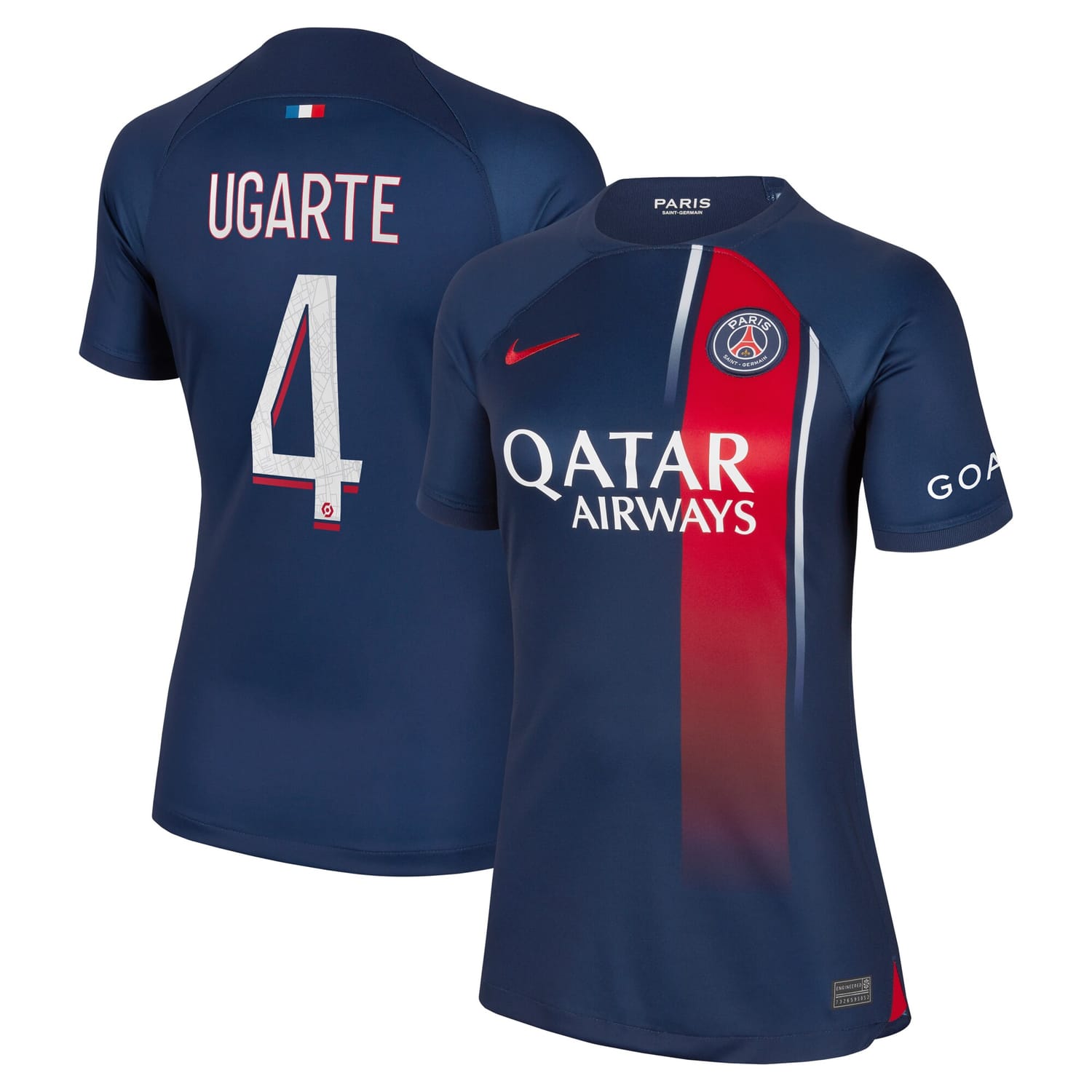 Ligue 1 Paris Saint-Germain Home Jersey Shirt 2023-24 player Manuel Ugarte 4 printing for Women