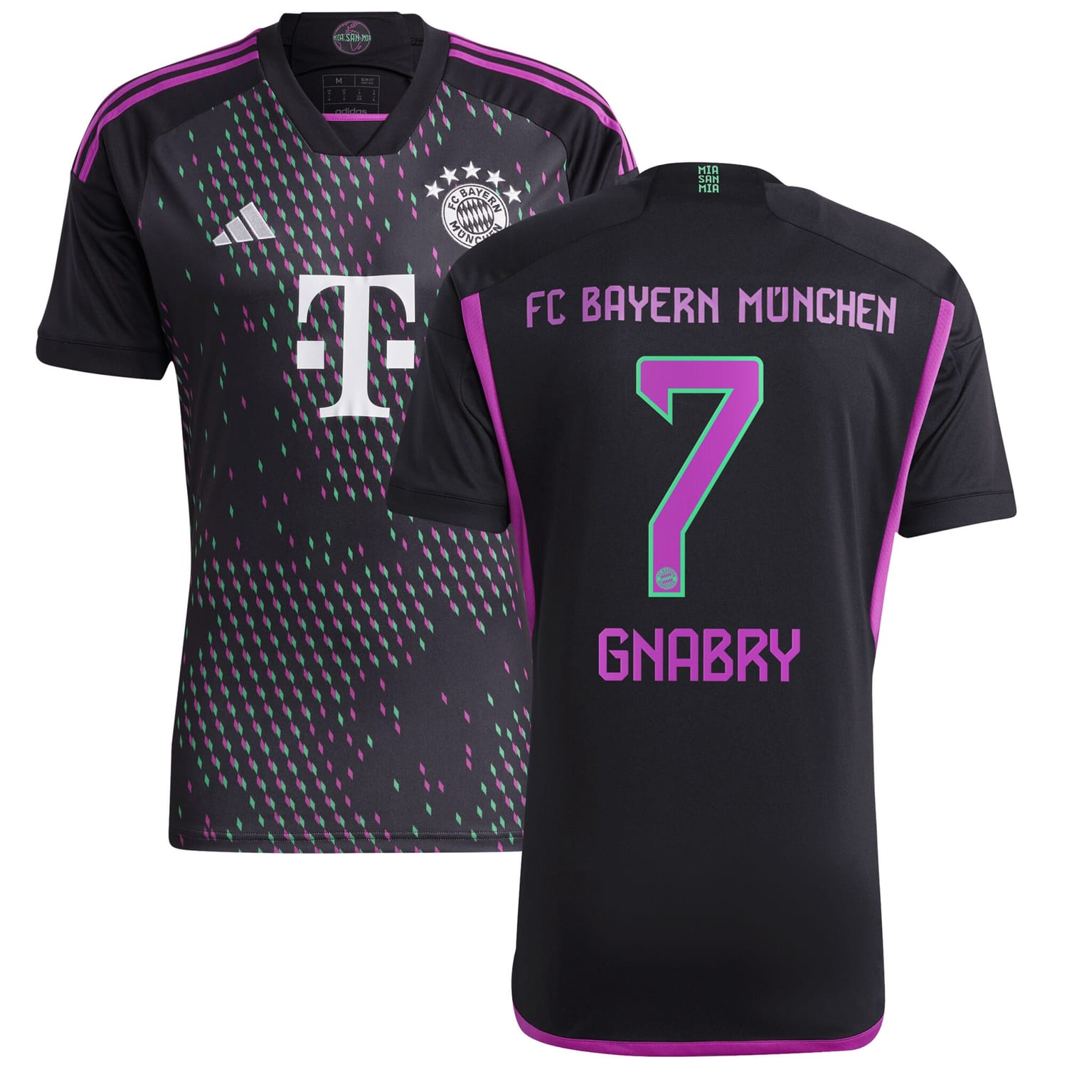 Bundesliga Bayern Munich Away Jersey Shirt Black 2023-24 player Serge Gnabry printing for Men