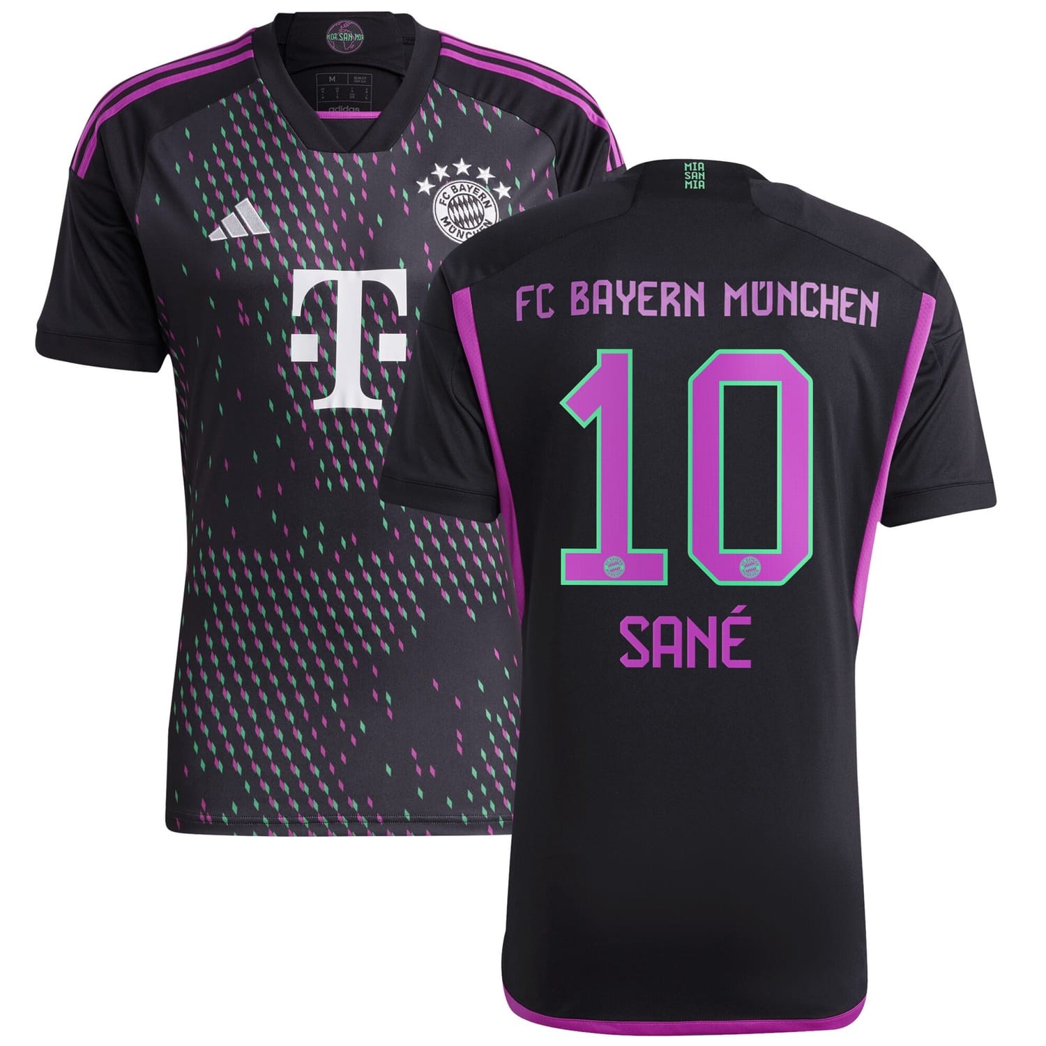 Bundesliga Bayern Munich Away Jersey Shirt Black 2023-24 player Leroy Sané printing for Men