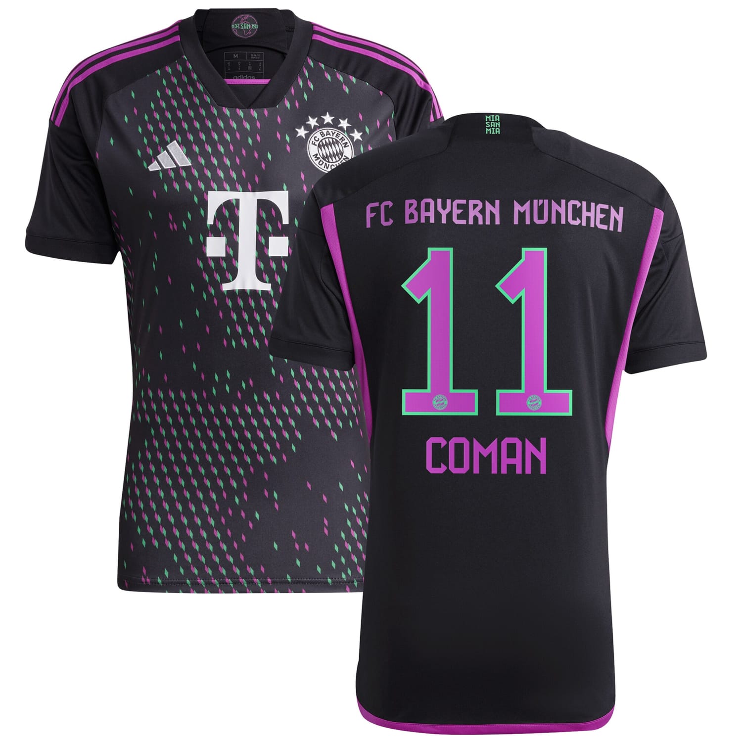 Bundesliga Bayern Munich Away Jersey Shirt Black 2023-24 player Kingsley Coman printing for Men