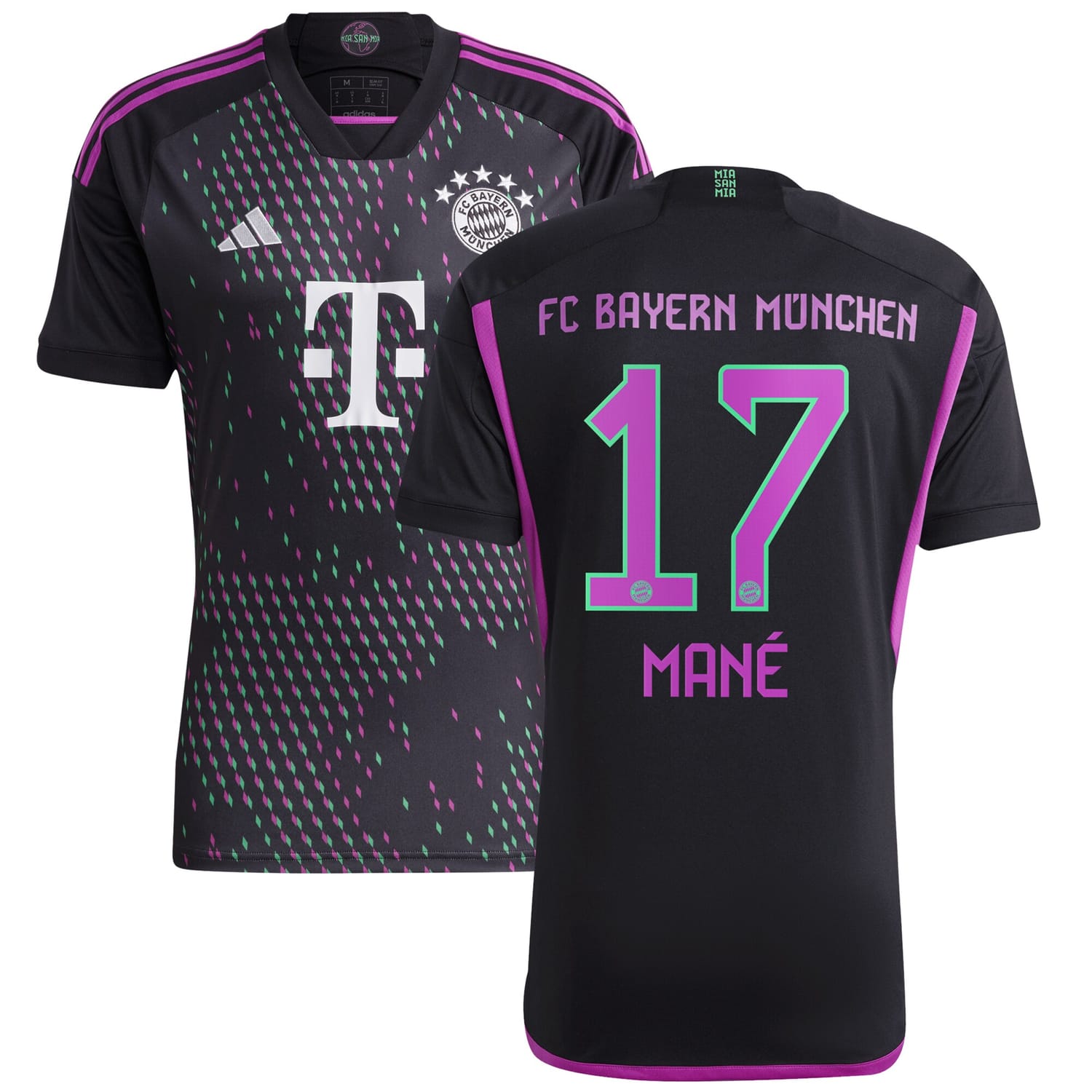 Bundesliga Bayern Munich Away Jersey Shirt Black 2023-24 player Sadio Mané printing for Men
