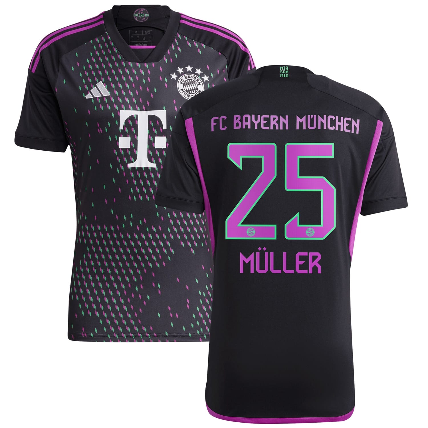 Bundesliga Bayern Munich Away Jersey Shirt Black 2023-24 player Thomas Müller printing for Men