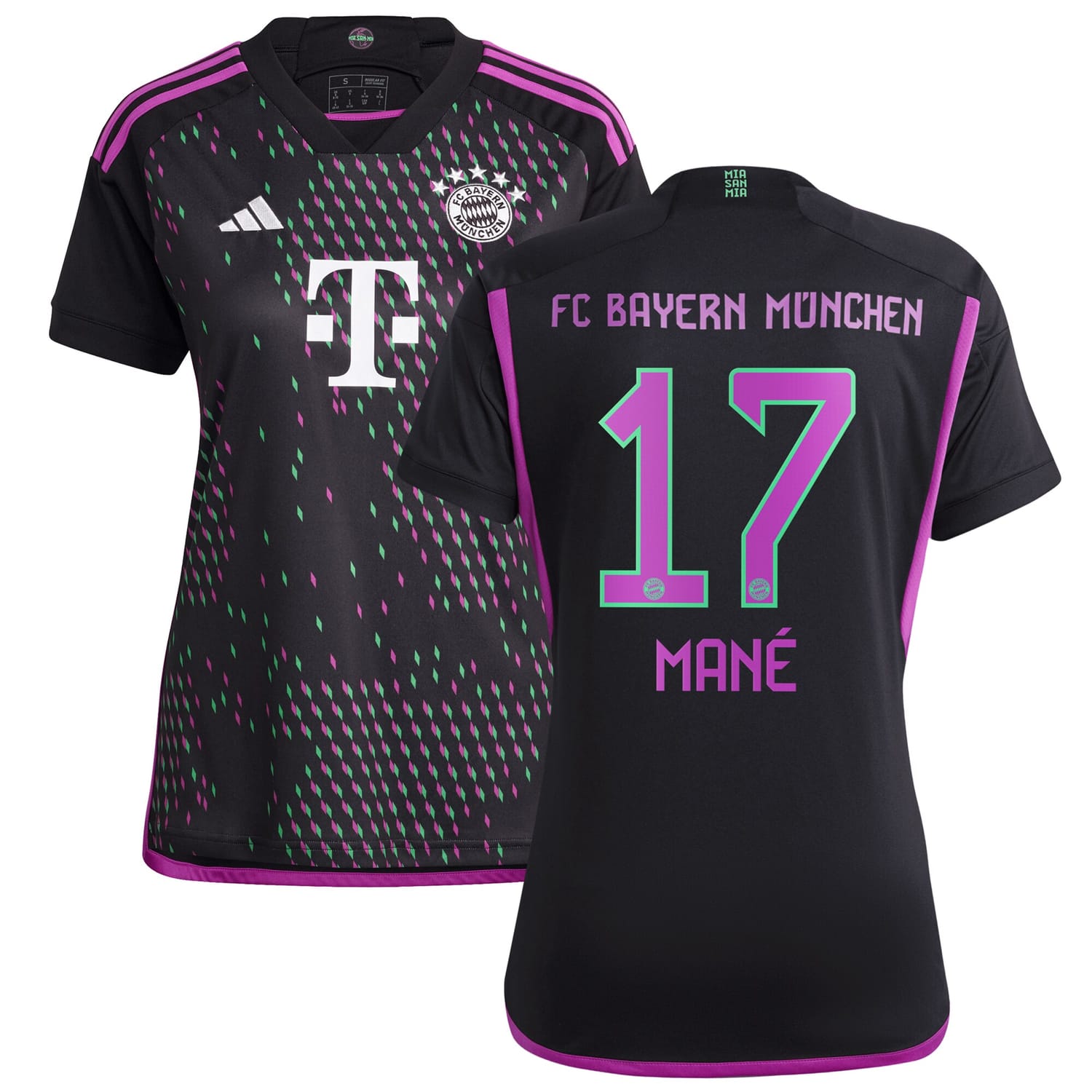 Bundesliga Bayern Munich Away Jersey Shirt Black 2023-24 player Sadio Mané printing for Women