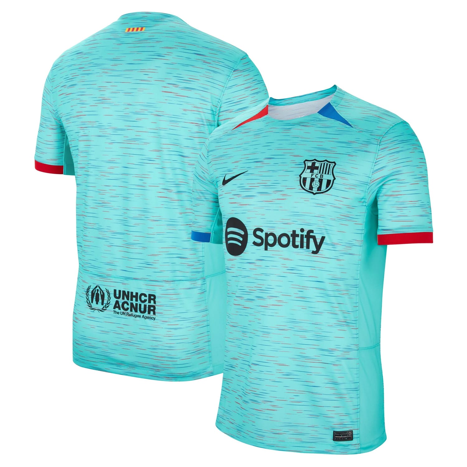 La Liga Barcelona Third Jersey Shirt Aqua 2023-24 for Men